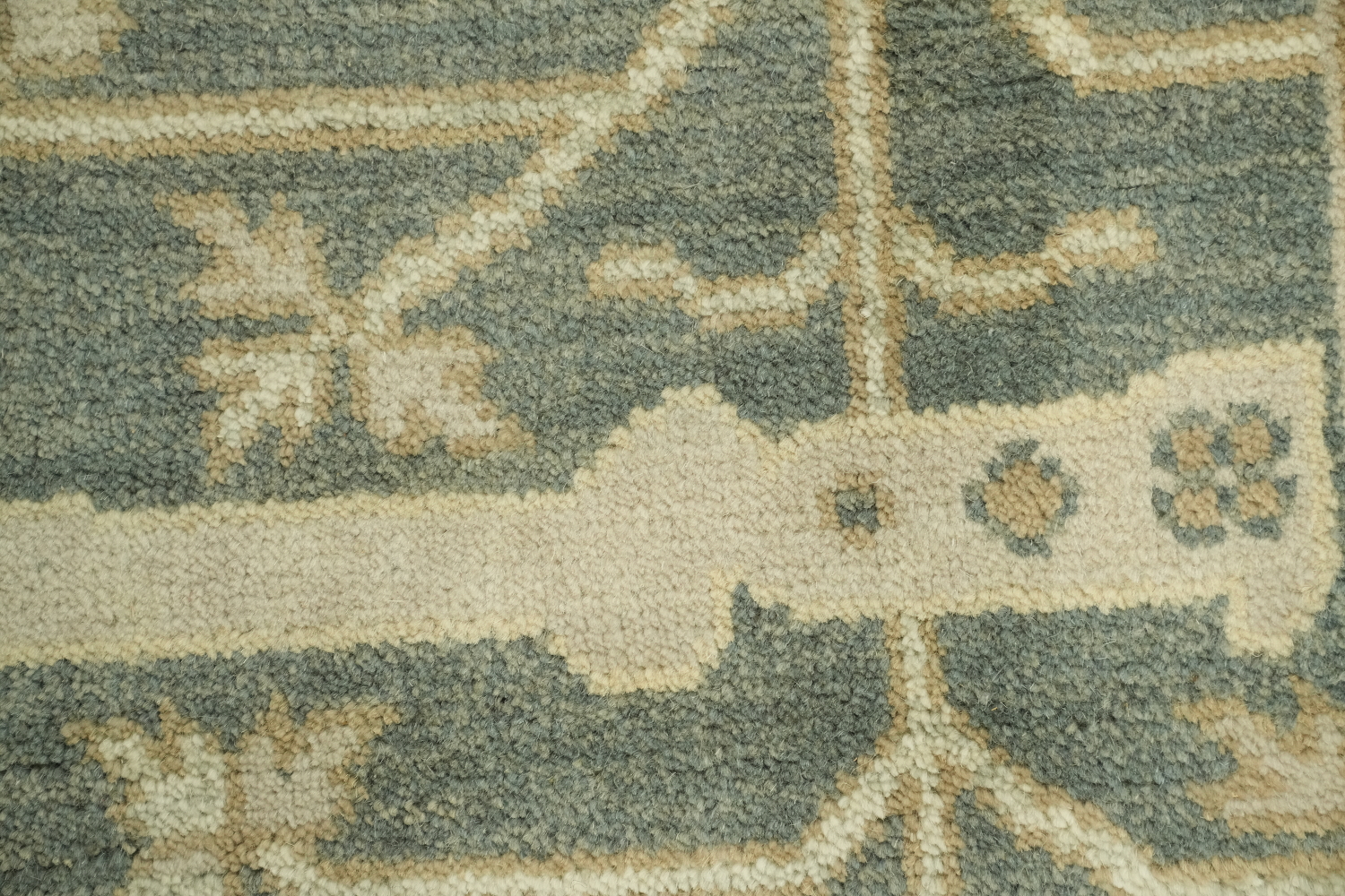 Green Traditional Oushak Hand-Knotted Wool Living Room Rug 8x10