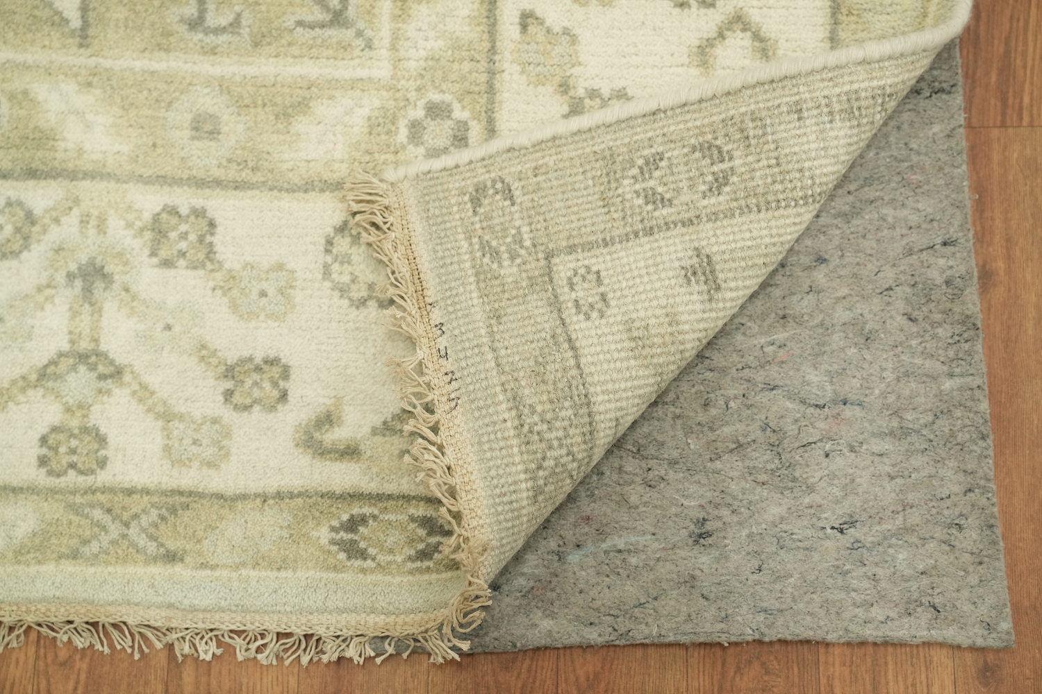 Muted Color Green and Cream Traditional Oushak Hand Made Area Rug 8x10