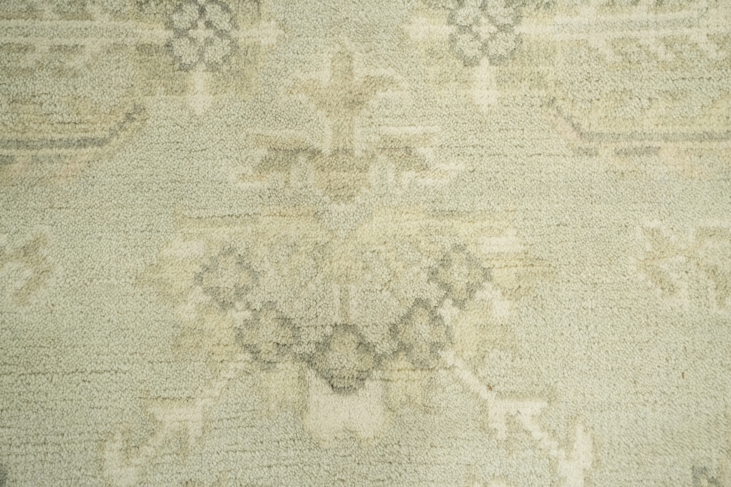 Muted Color Green and Cream Traditional Oushak Hand Made Area Rug 8x10