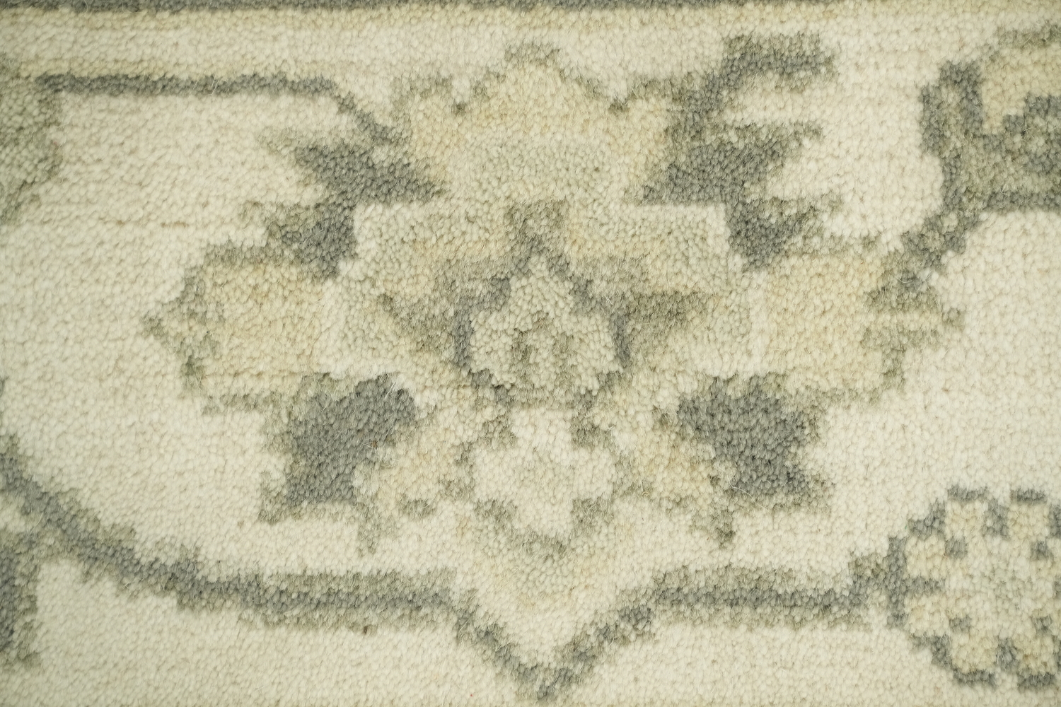 Muted Color Green and Cream Traditional Oushak Hand Made Area Rug 8x10