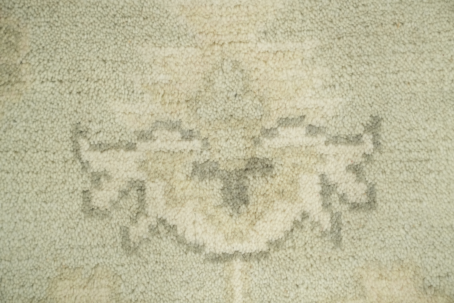 Muted Color Green and Cream Traditional Oushak Hand Made Area Rug 8x10