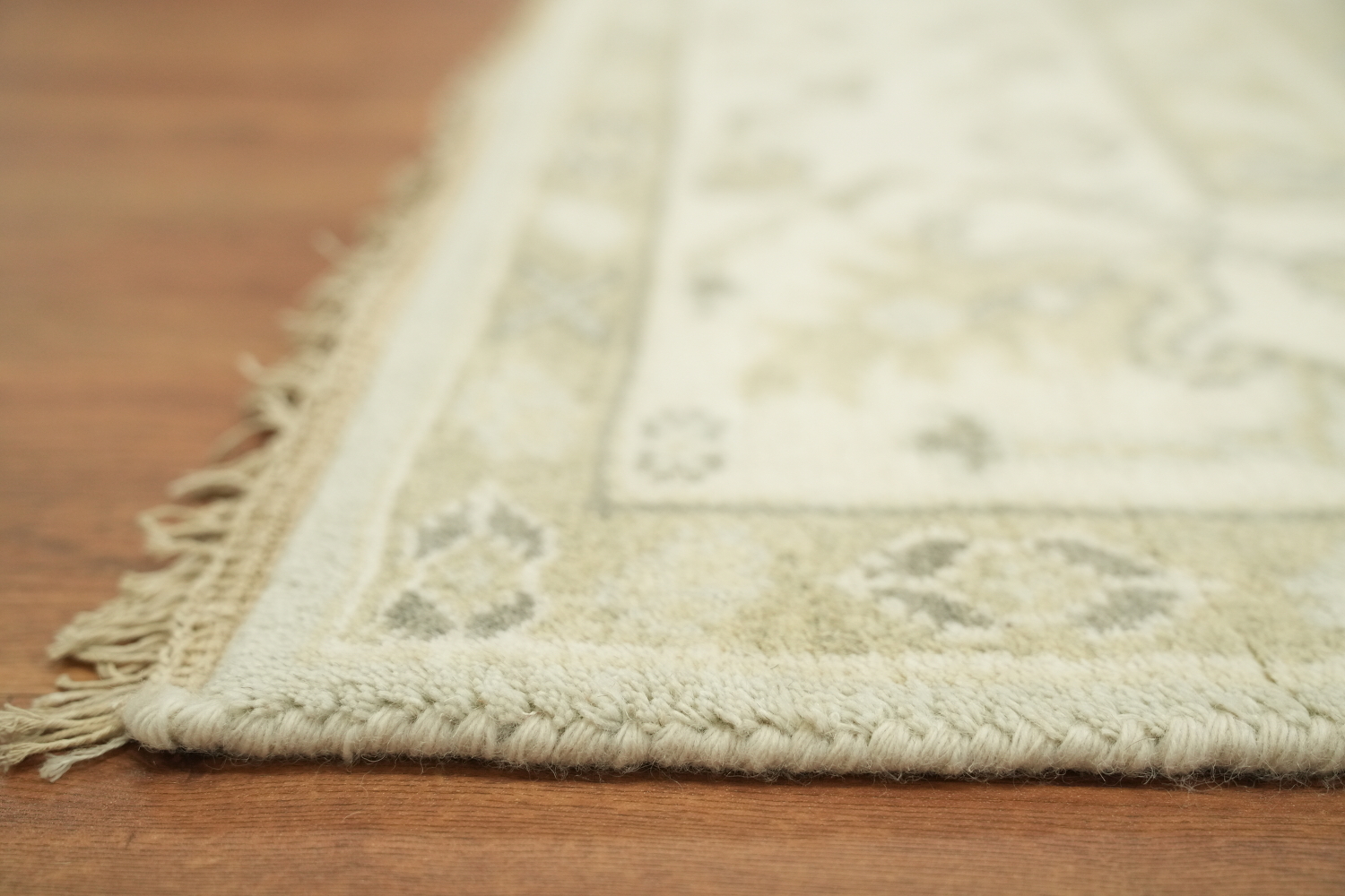 Muted Color Green and Cream Traditional Oushak Hand Made Area Rug 8x10