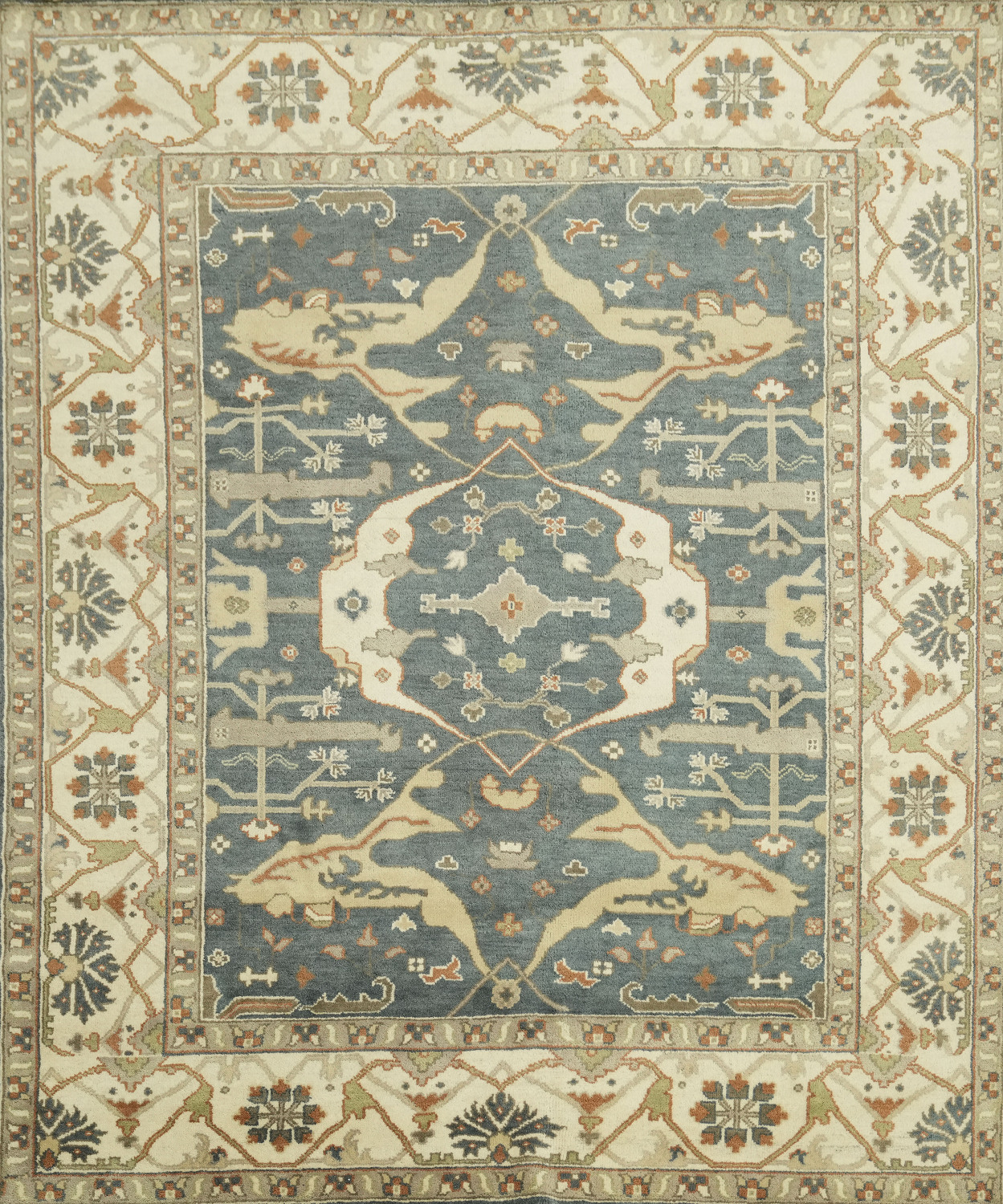 Denim Blue Traditional Oushak Hand Made Area Rug 8x10