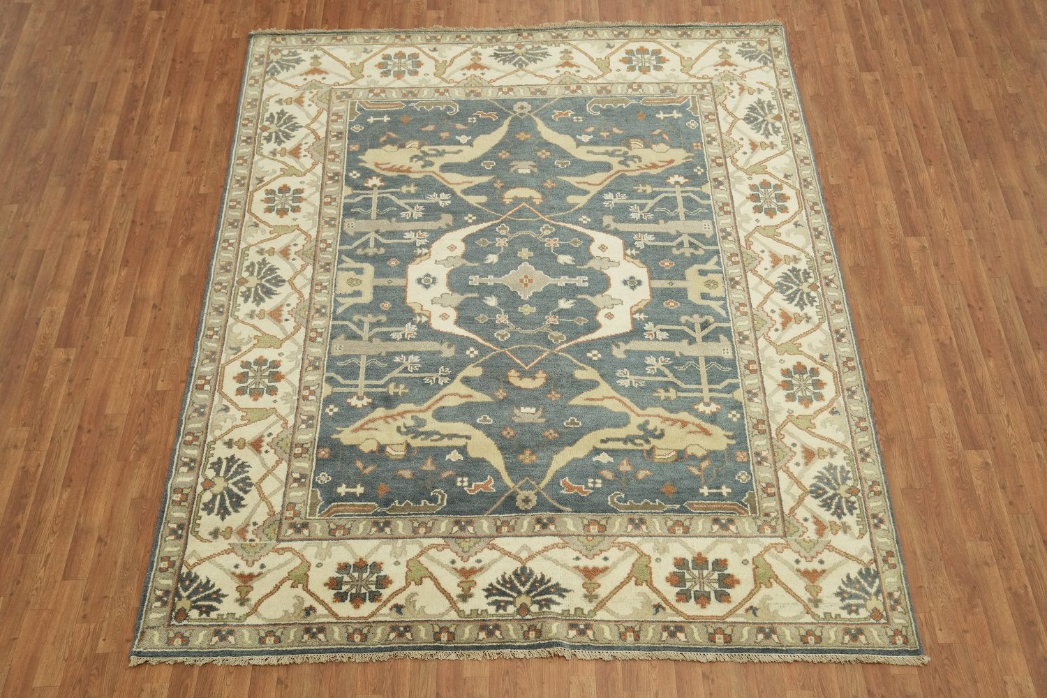Denim Blue Traditional Oushak Hand Made Area Rug 8x10