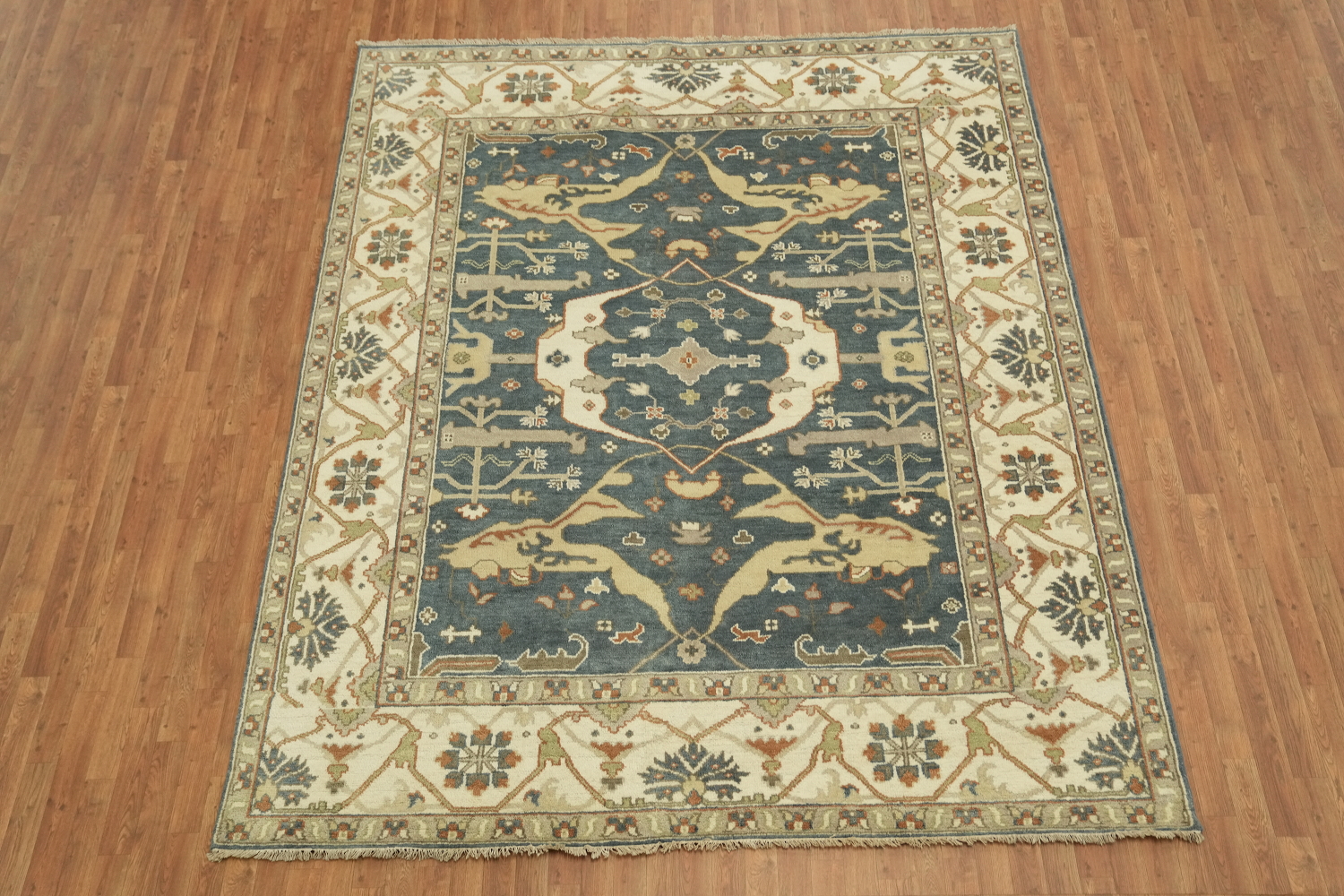 Denim Blue Traditional Oushak Hand Made Area Rug 8x10