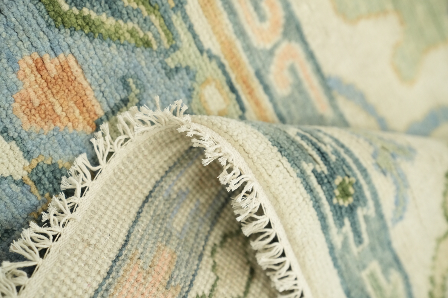 Oushak Hand-Knotted Wool Rug - Traditional 8x10 Area Rug