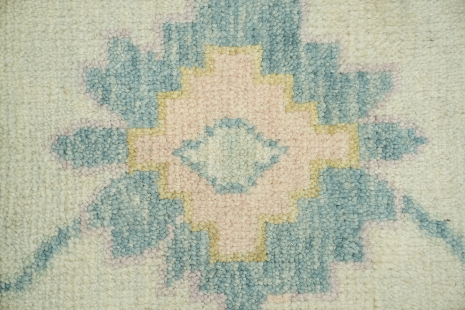 All-Over Floral 9'x12' Oushak Hand-Knotted Pastel Oriental Area Rug