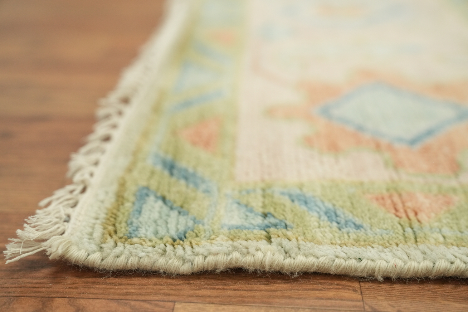 All-Over Floral 9'x12' Oushak Hand-Knotted Pastel Oriental Area Rug