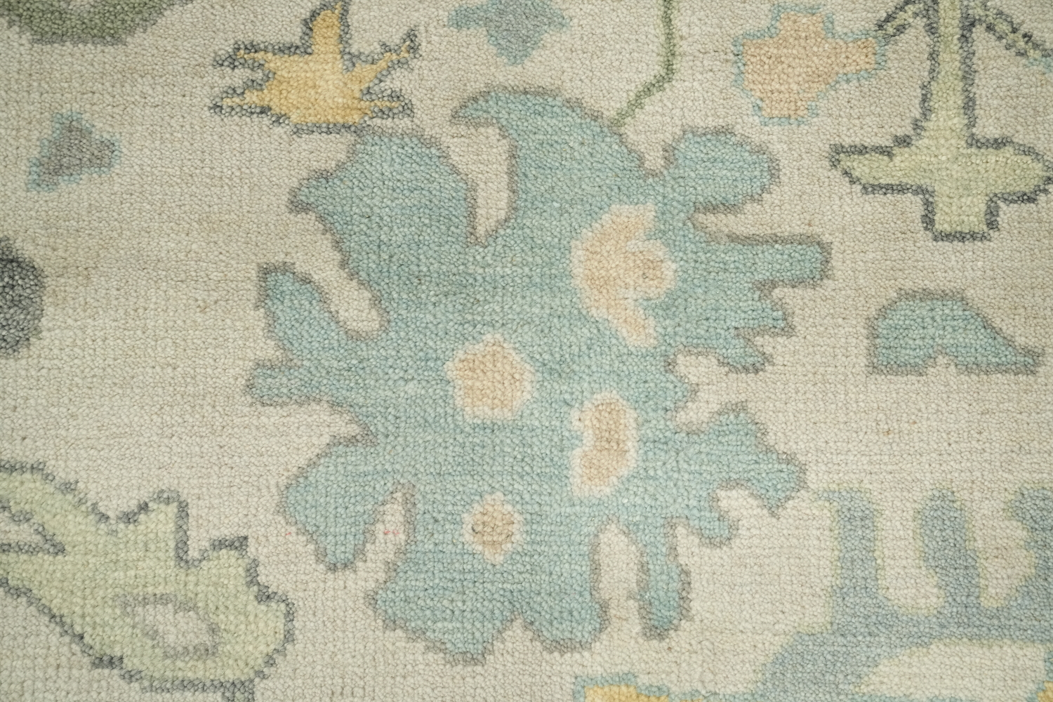 Grey Green Traditional Oushak Hand Made Area Rug 9x12