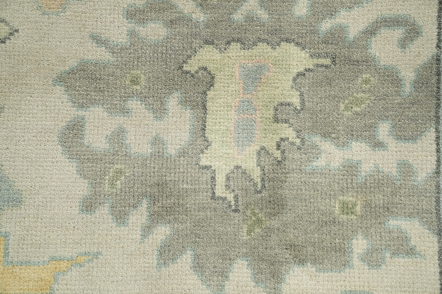 Grey Green Traditional Oushak Hand Made Area Rug 9x12