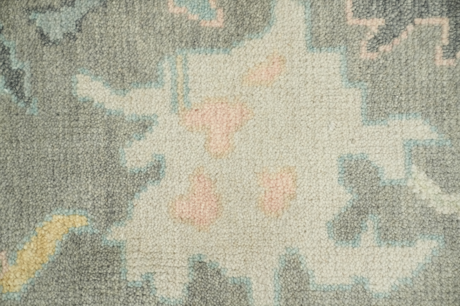 Grey Green Traditional Oushak Hand Made Area Rug 9x12