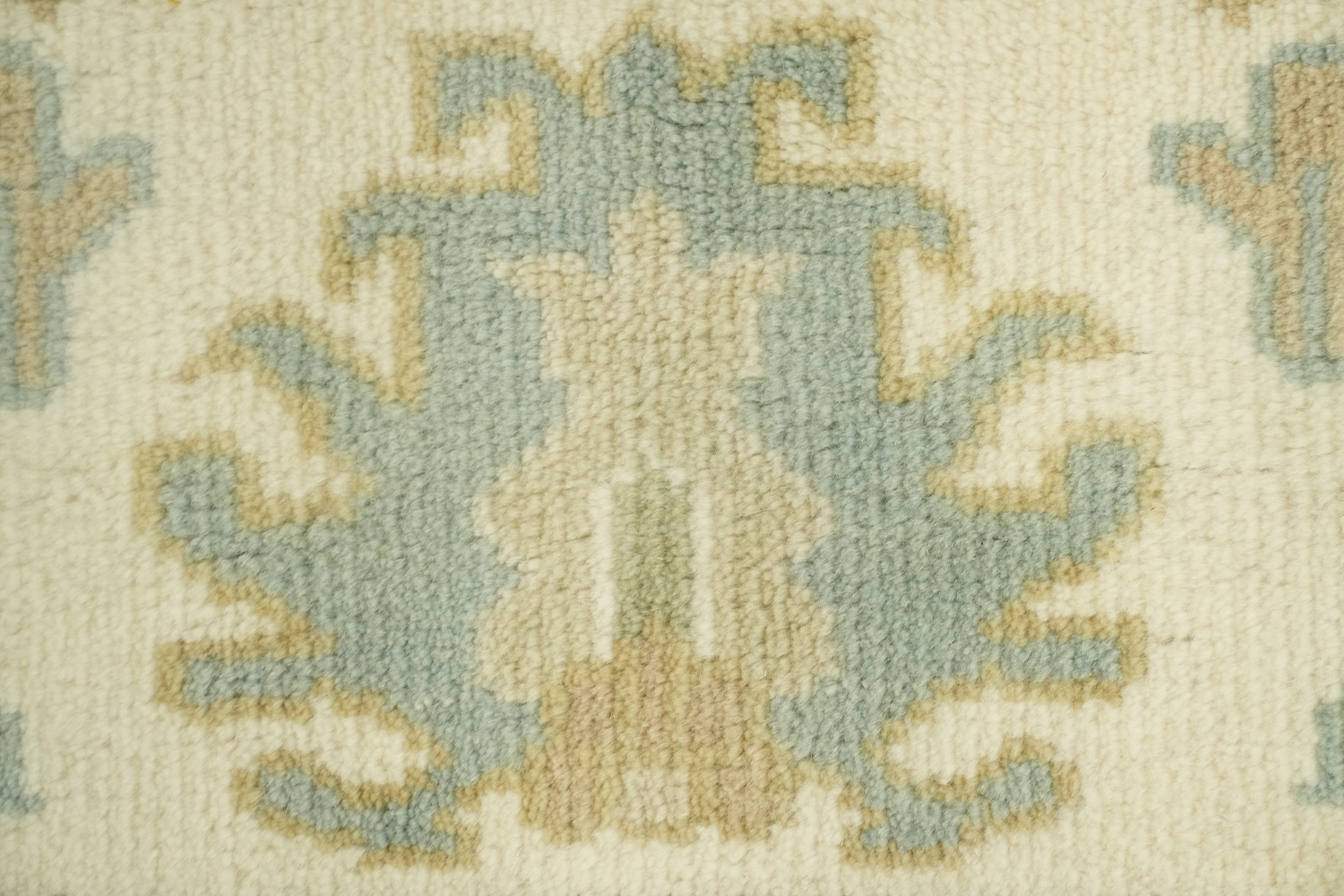 Light Blue and Ivory Traditional Oushak Area Rug 6x9 ft