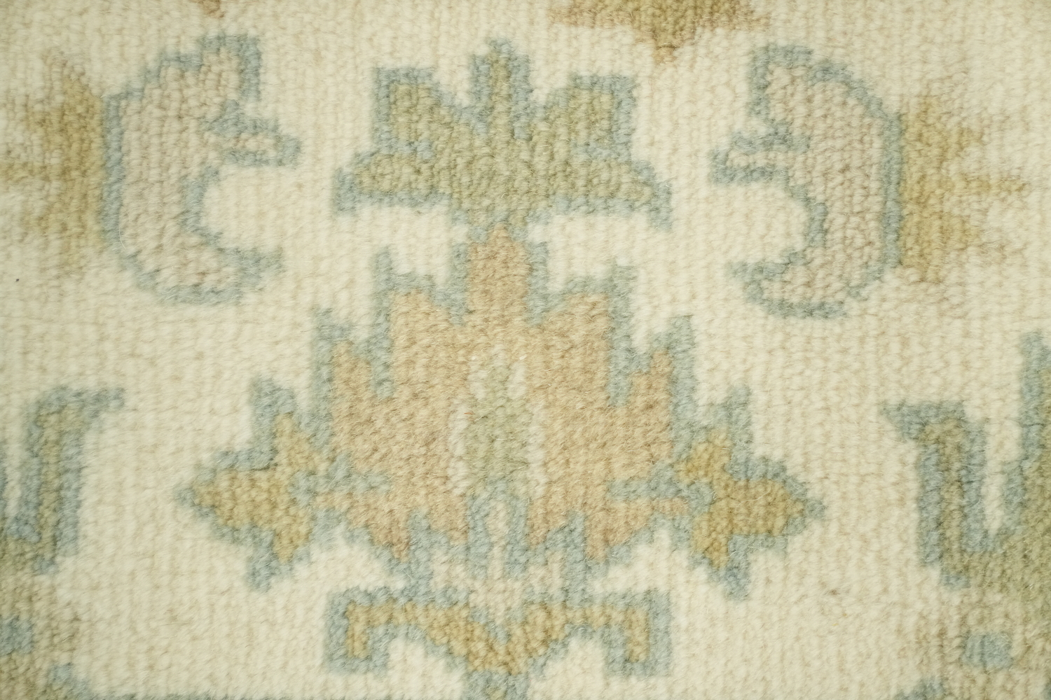 Light Blue and Ivory Traditional Oushak Area Rug 6x9 ft