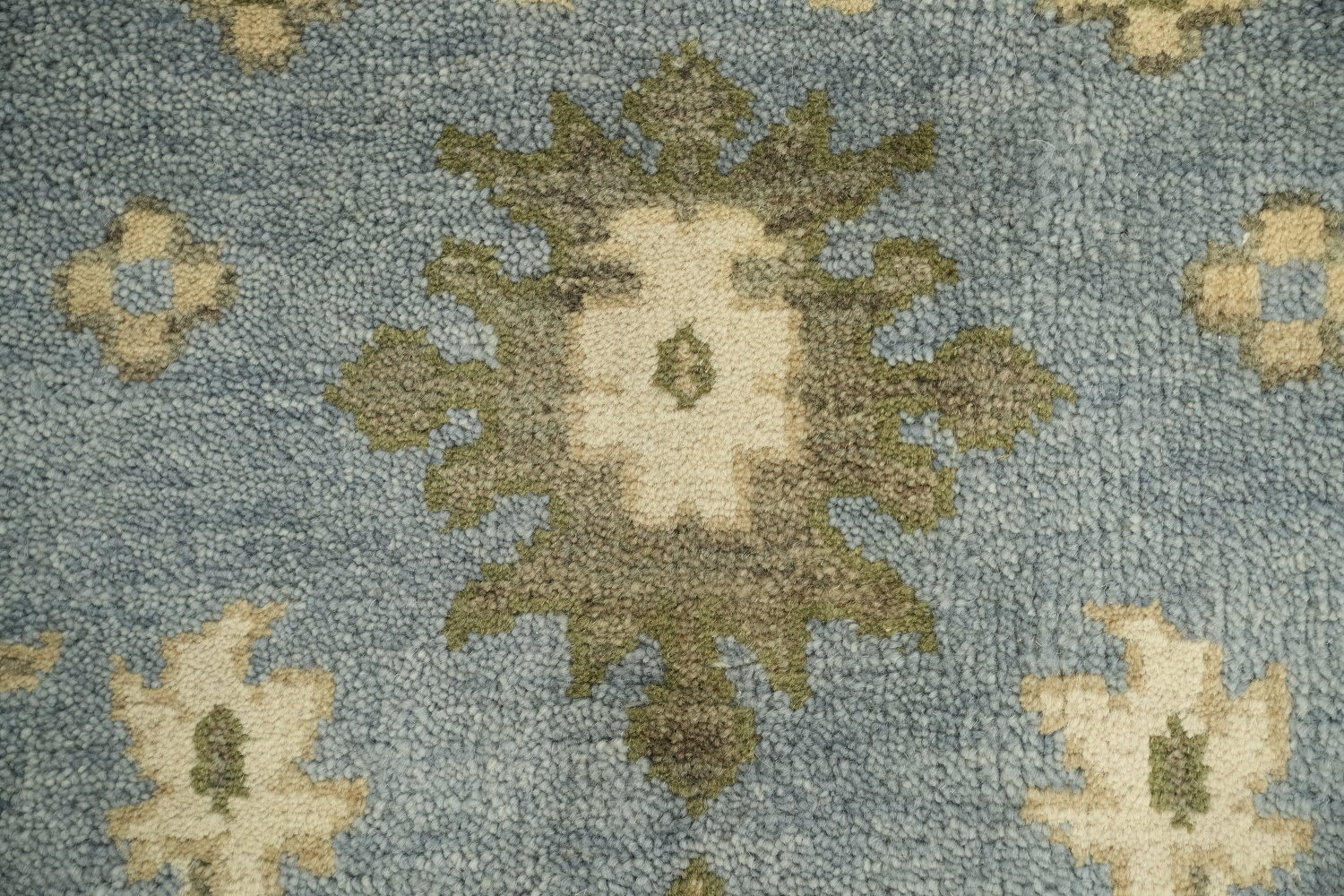 Light Blue Traditional Oushak Hand Made Area Rug 6x9
