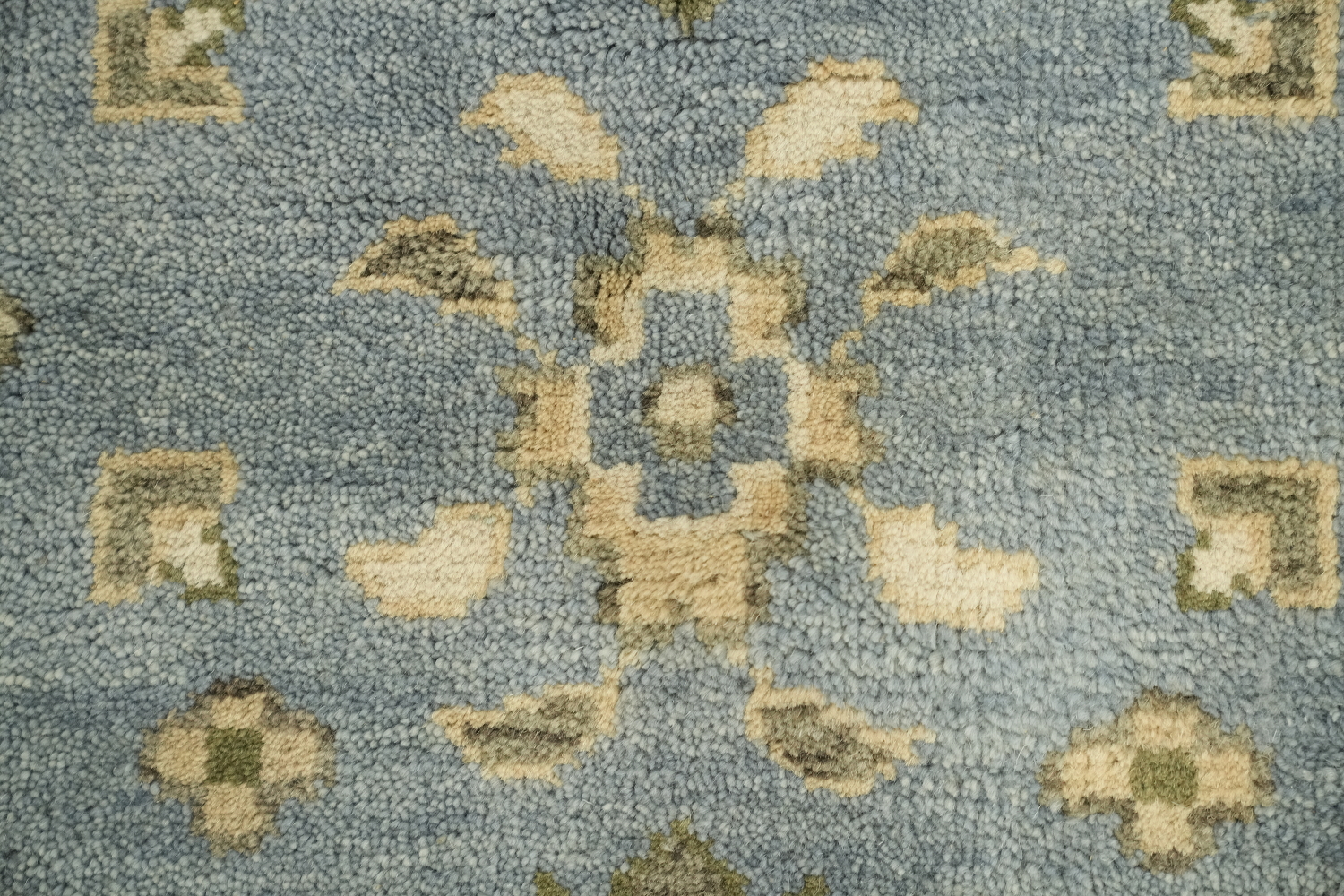 Light Blue Traditional Oushak Hand Made Area Rug 6x9
