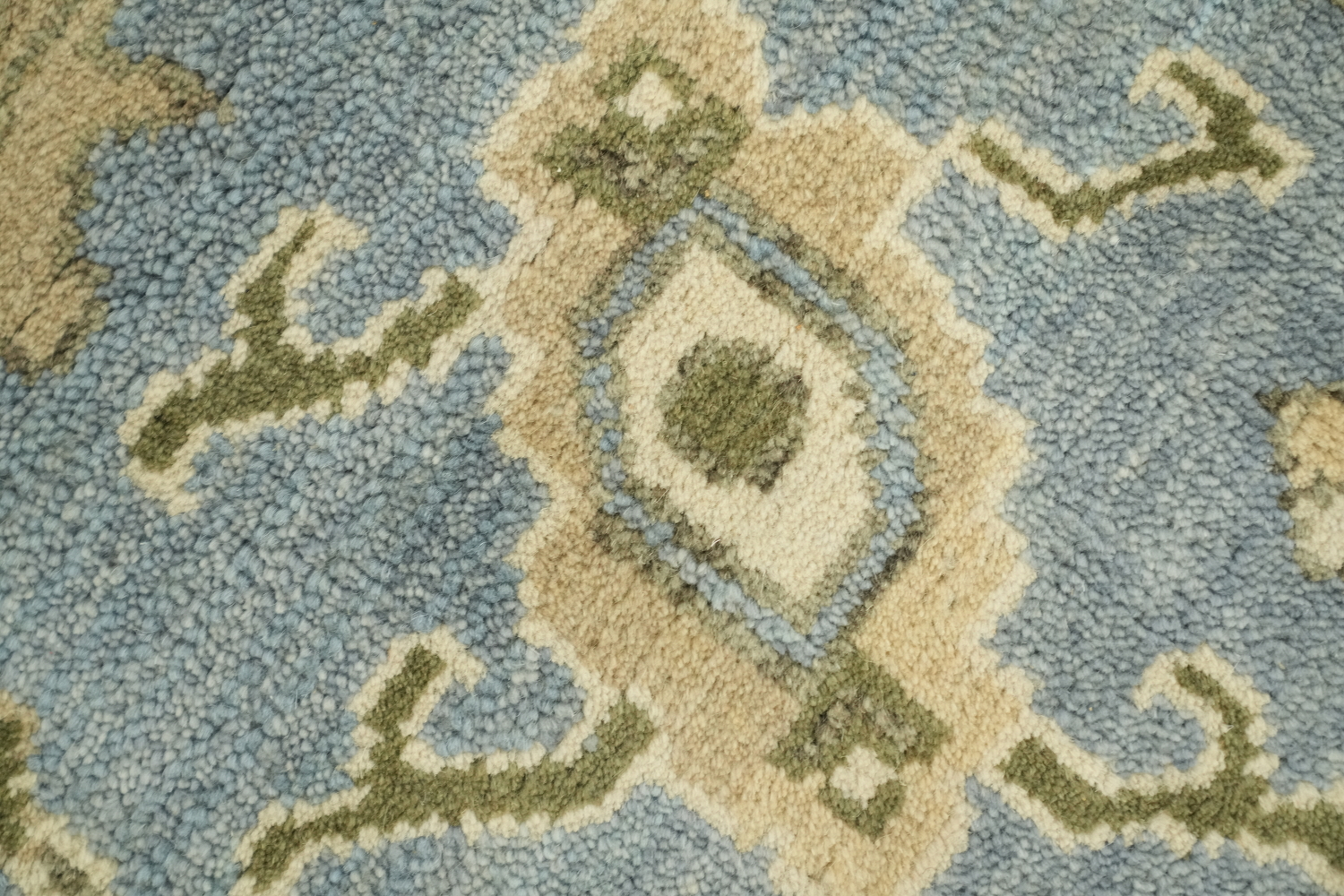 Light Blue Traditional Oushak Hand Made Area Rug 6x9