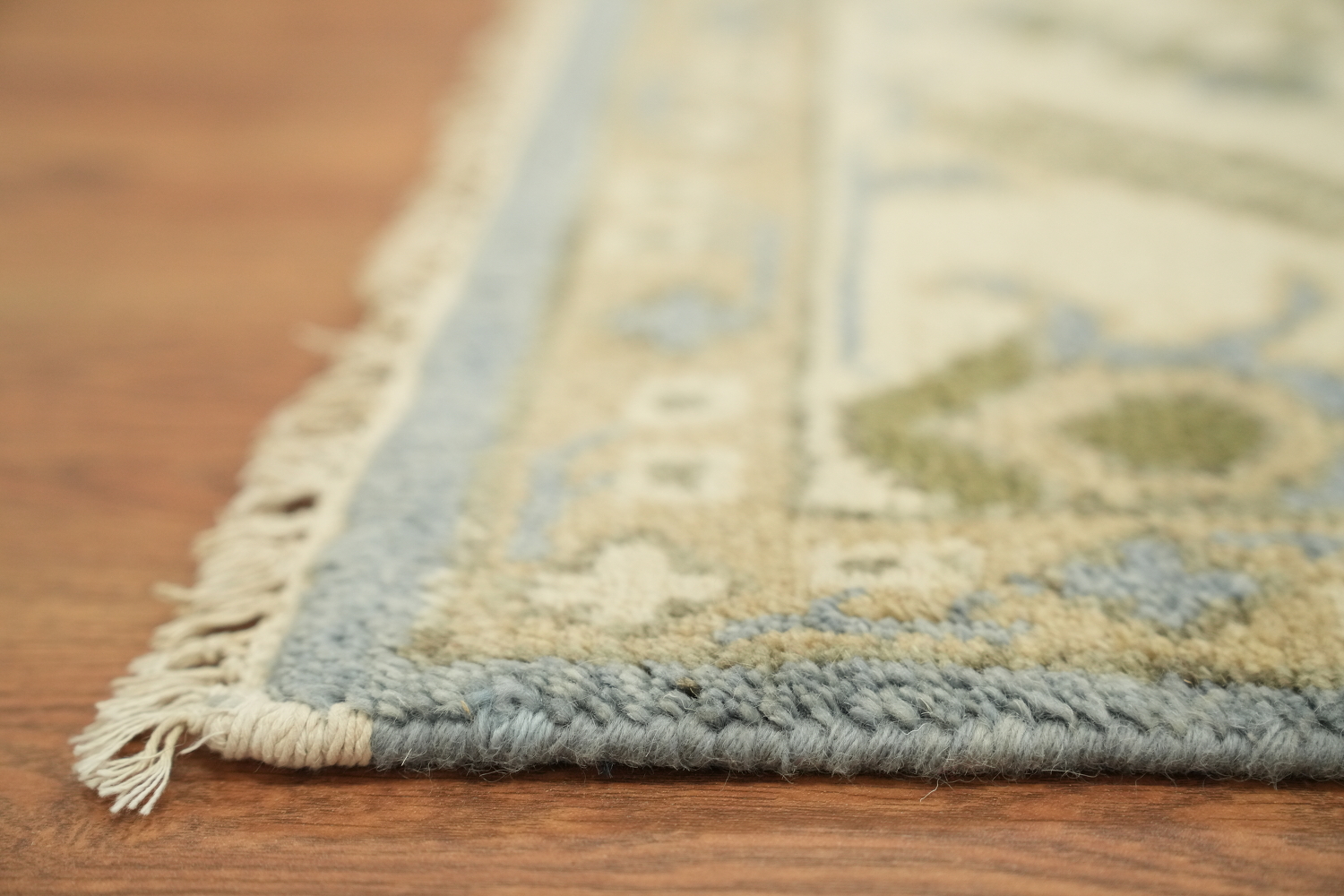 Light Blue Traditional Oushak Hand Made Area Rug 6x9