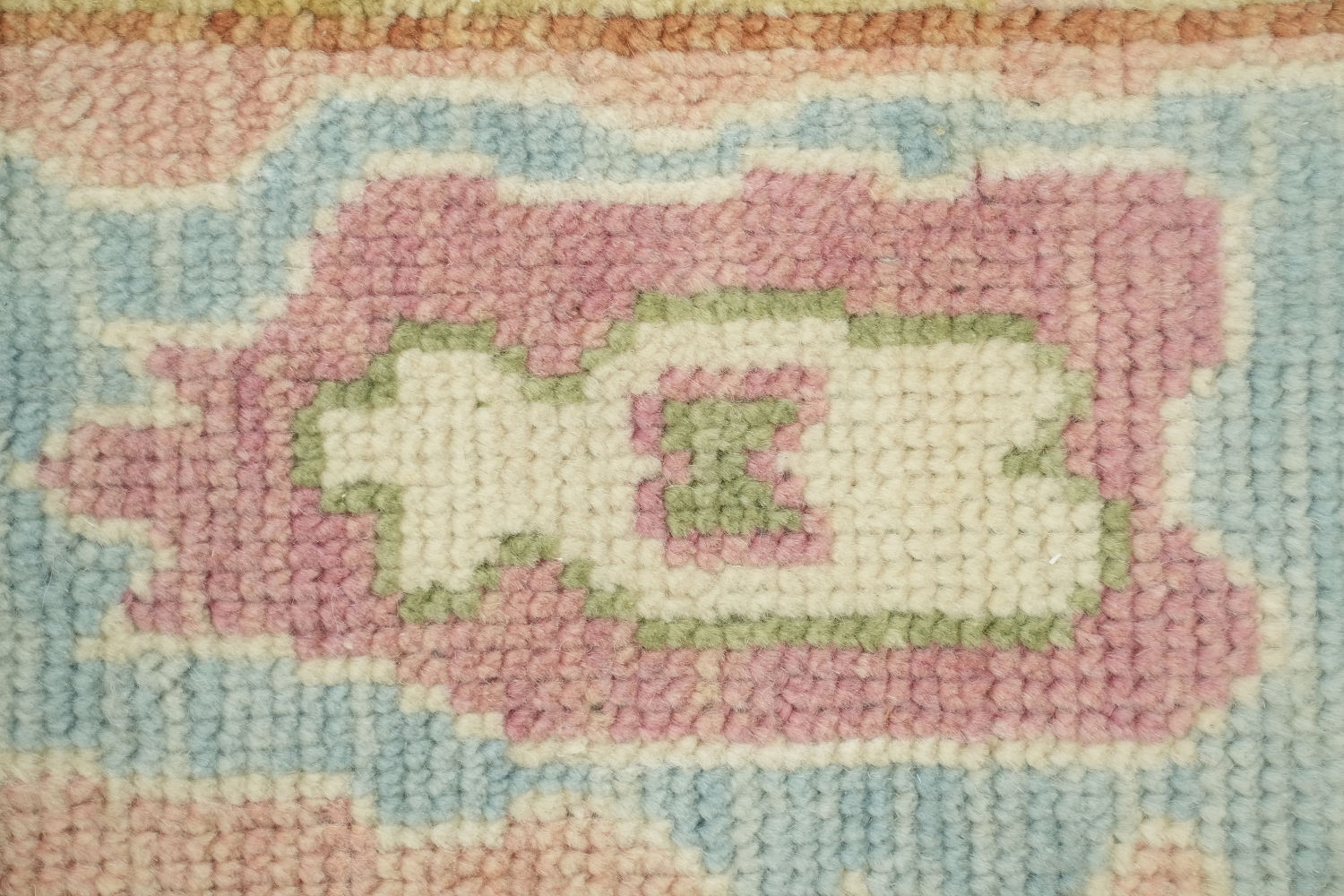 6'x9' Soft Pastel Toned Pink Oushak Hand-Knotted Wool Area Rug