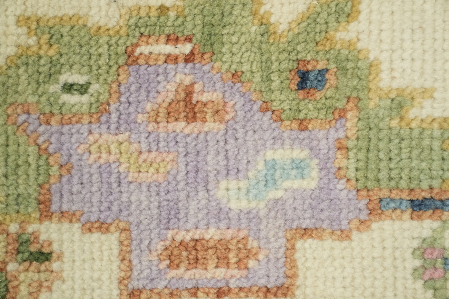 6'x9' Soft Pastel Toned Pink Oushak Hand-Knotted Wool Area Rug