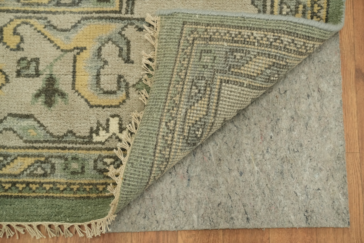8x10 Green Pastel Color Traditional Oushak Hand-Knotted Wool Area Rug 8x10