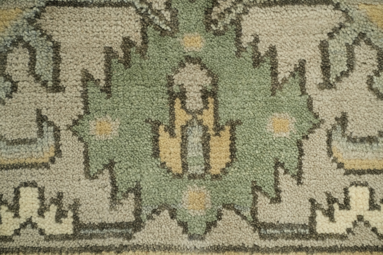 8x10 Green Pastel Color Traditional Oushak Hand-Knotted Wool Area Rug 8x10