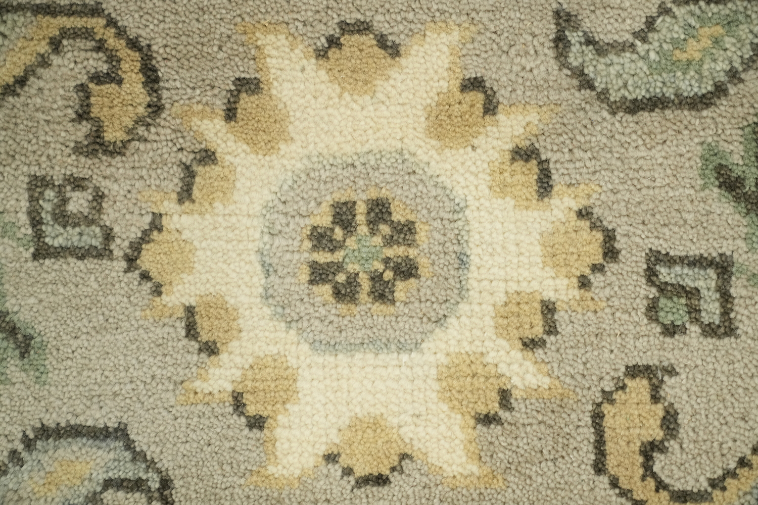 8x10 Green Pastel Color Traditional Oushak Hand-Knotted Wool Area Rug 8x10