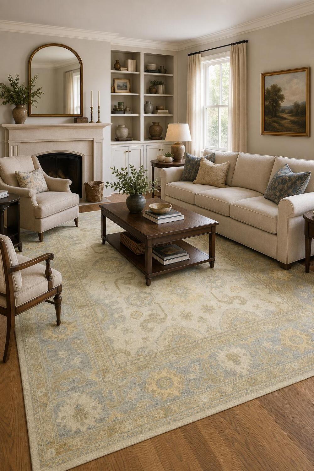 Traditional Oushak Hand Made Area Rug 8x10 ft