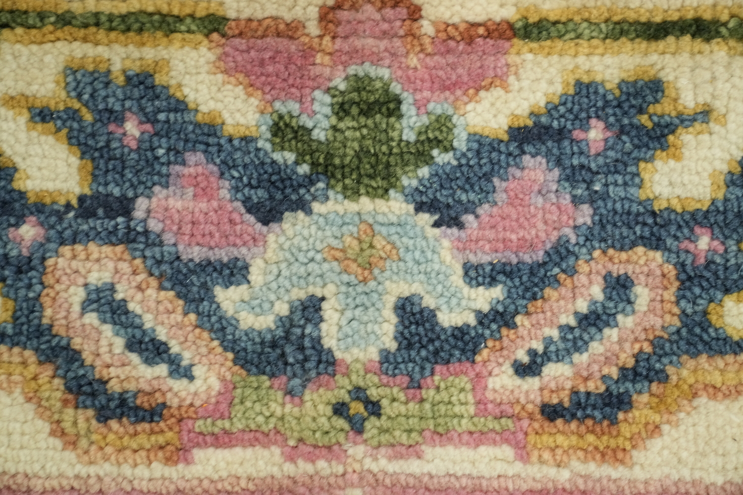6'x9' Pastel Pink and Blue Oushak Traditional Rug Hand-Knotted Wool