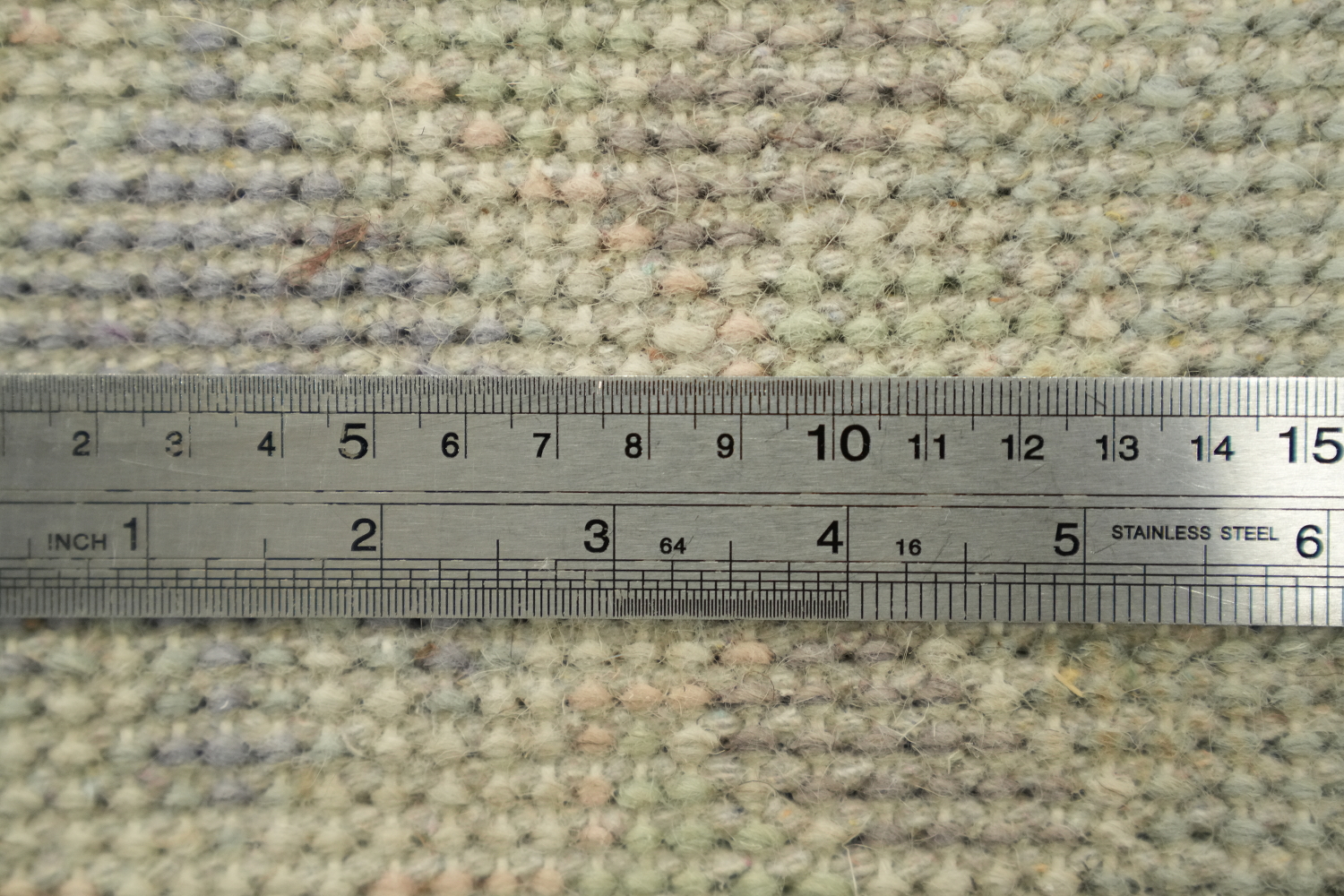 8'x10' Vintage-Inspired Mint Green Oushak Rug with Subtle Pastel Patterns