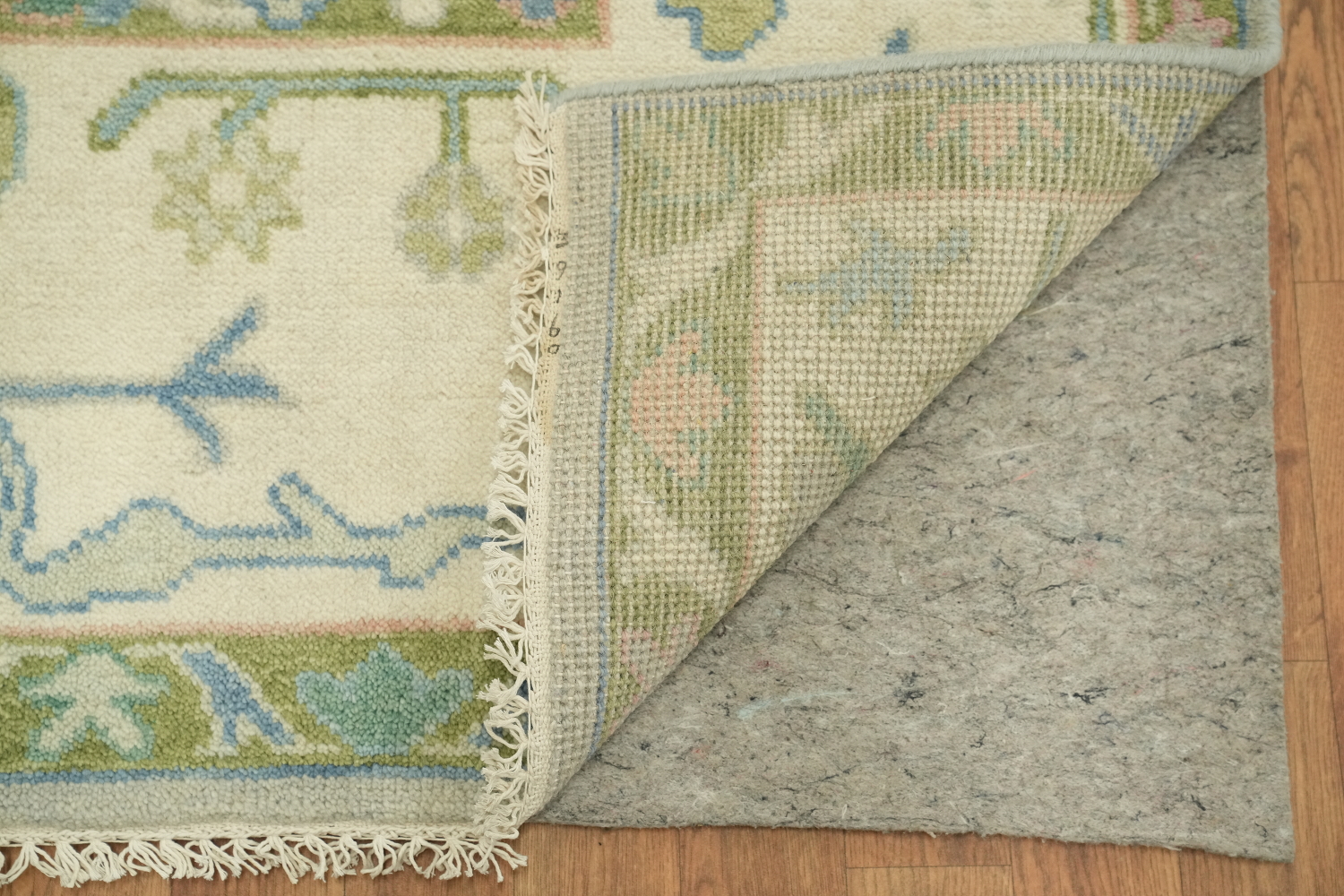 Pastel-Colored Grey Oushak Hand-Knotted Living Room Wool Rug 8'x10'