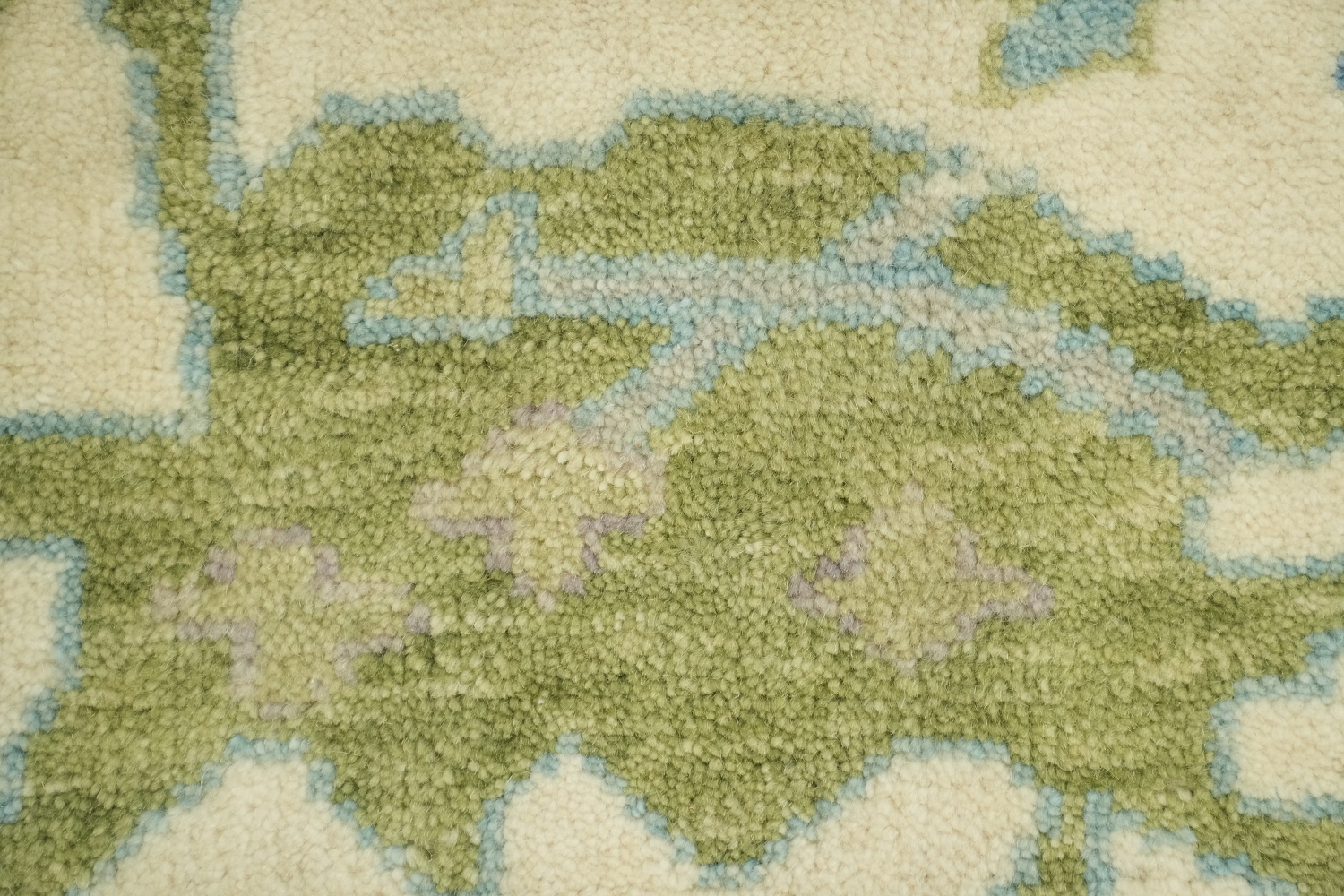 Pastel-Colored Grey Oushak Hand-Knotted Living Room Wool Rug 8'x10'