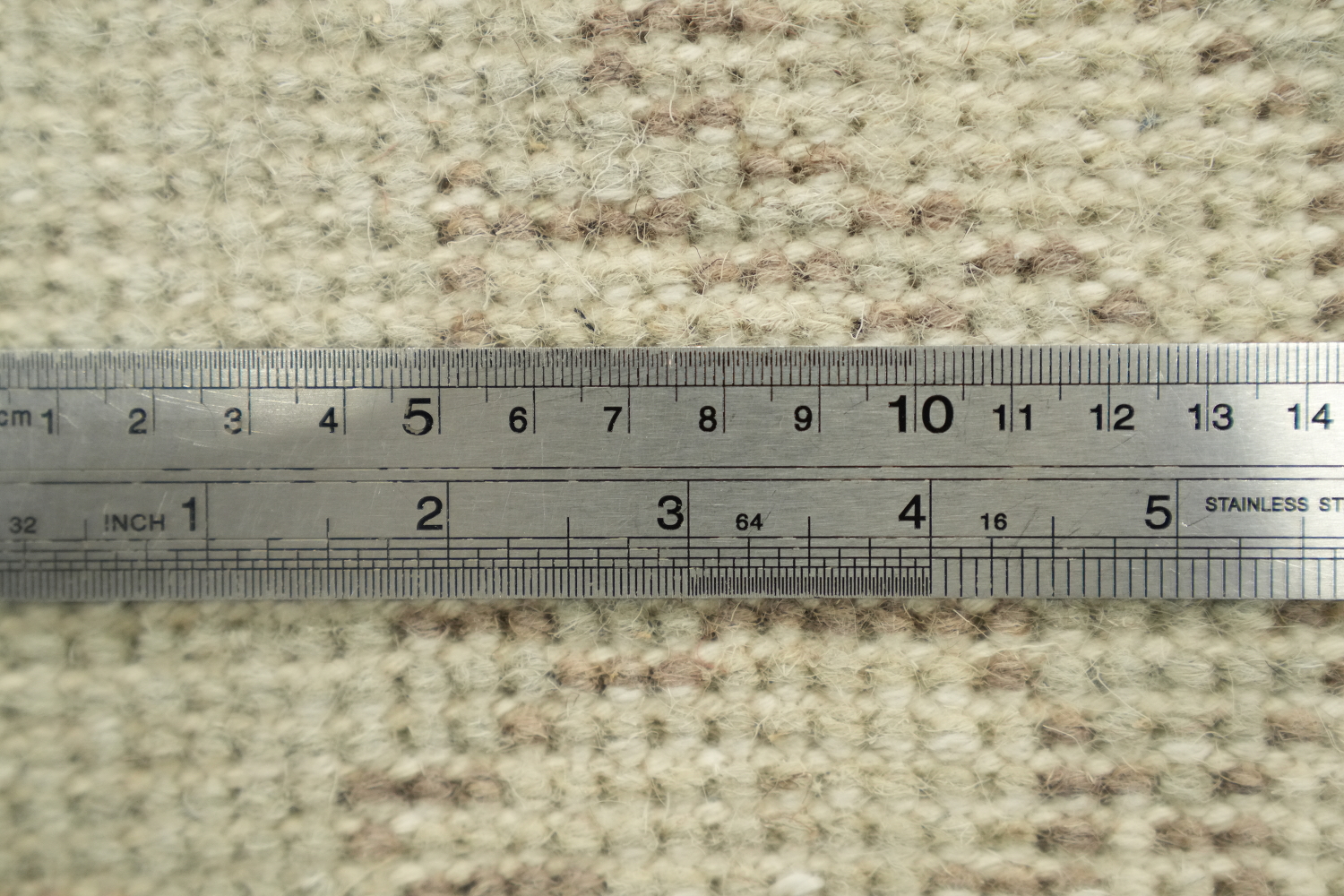 8'x10' White and Sage Green Turkish-Style Rug in Subtle Earthy Hues