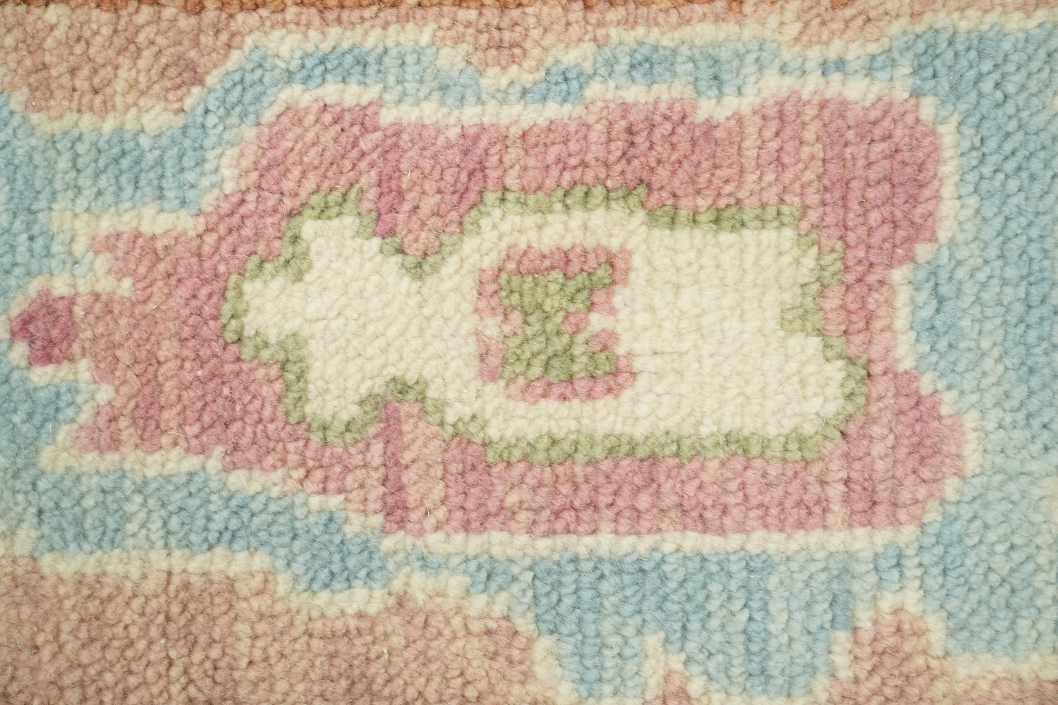 Soft Pink and Ivory Traditional Oushak Hand Made Area Rug 6x9