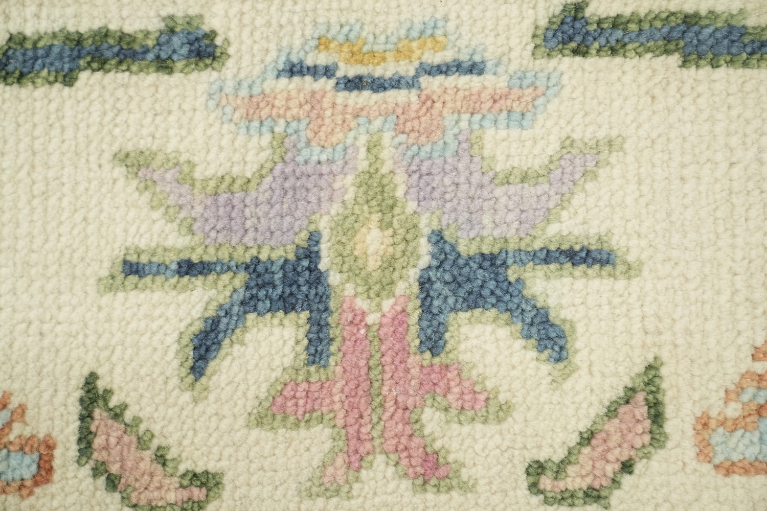 Soft Pink and Ivory Traditional Oushak Hand Made Area Rug 6x9