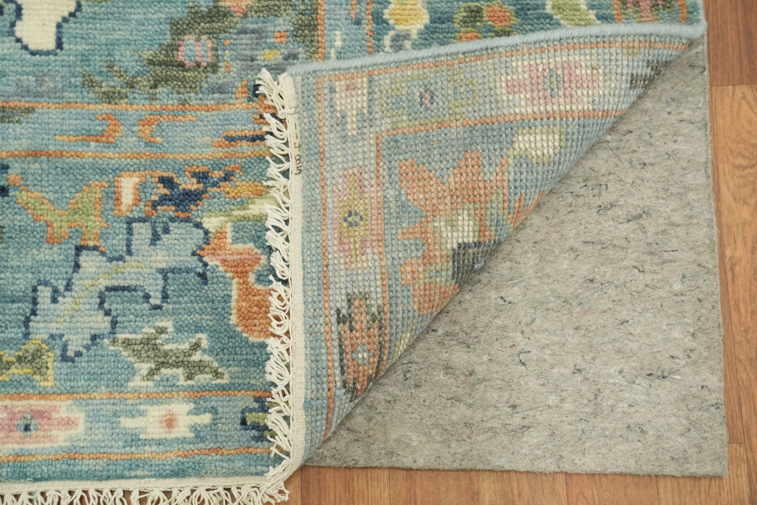 Pastel Blue Traditional Oushak Hand Made Area Rug 6x9