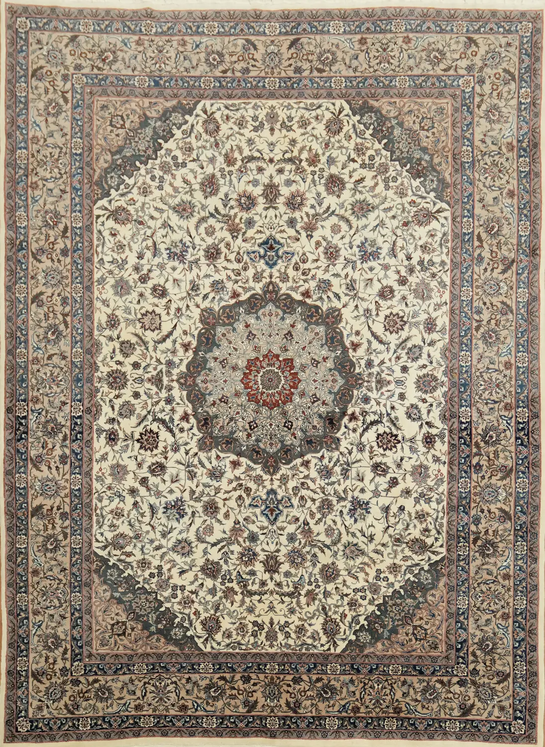 Fine Kashan Oriental Wool Area Rug 8x11