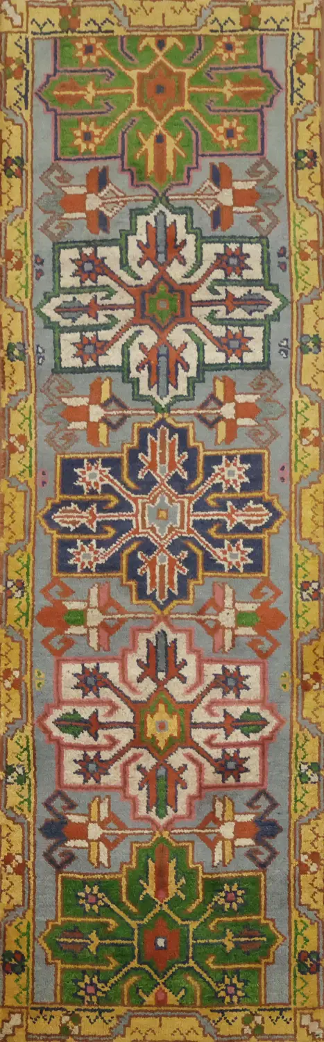 Colorful Geometric Tribal Pattern Runner Rug 8' 0'' X 2' 6''