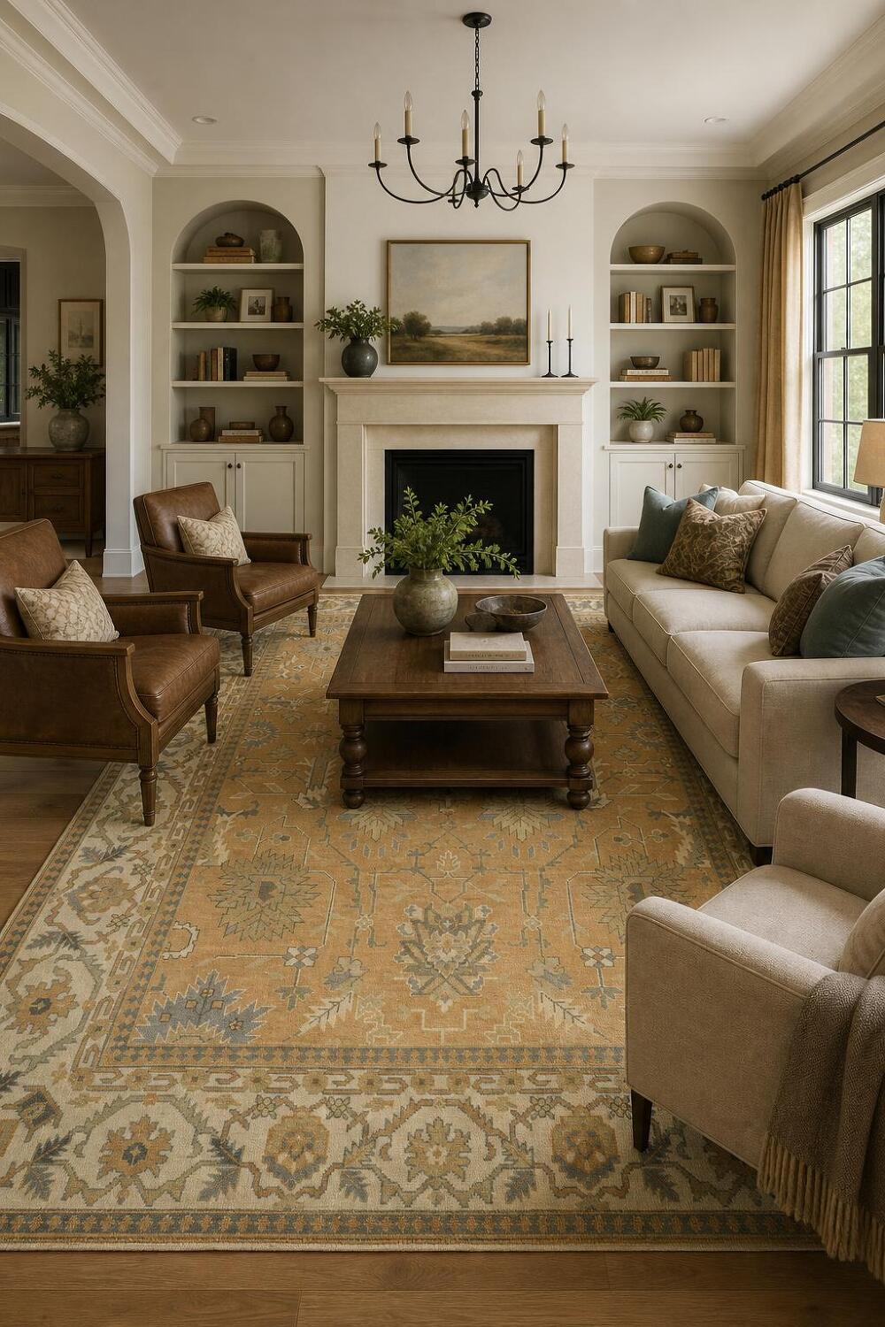 Traditional Oushak Hand Made Large Rug 10x14