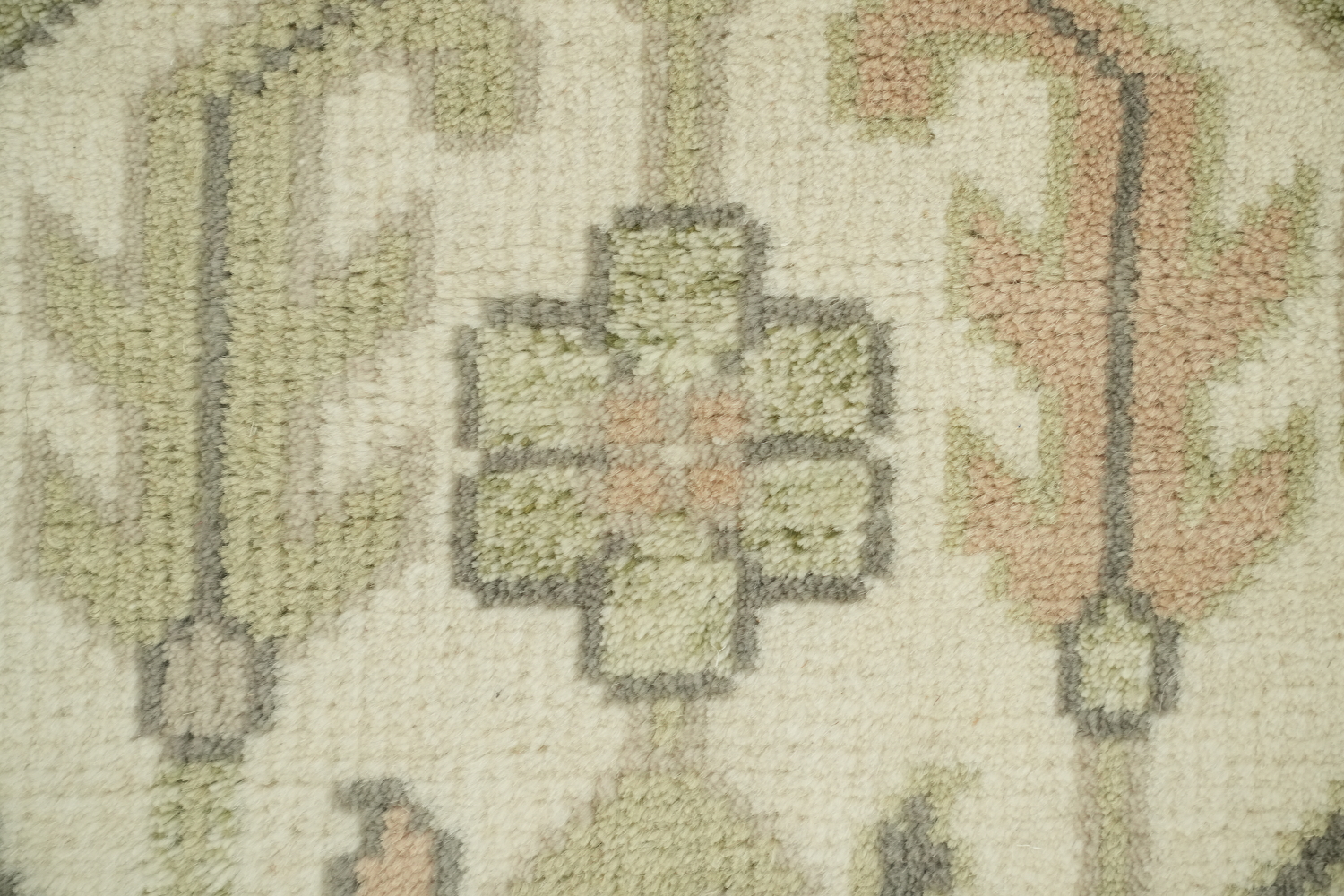 Muted Pastel Sage Green Oushak Rug Hand-Knotted Wool 9'x12'