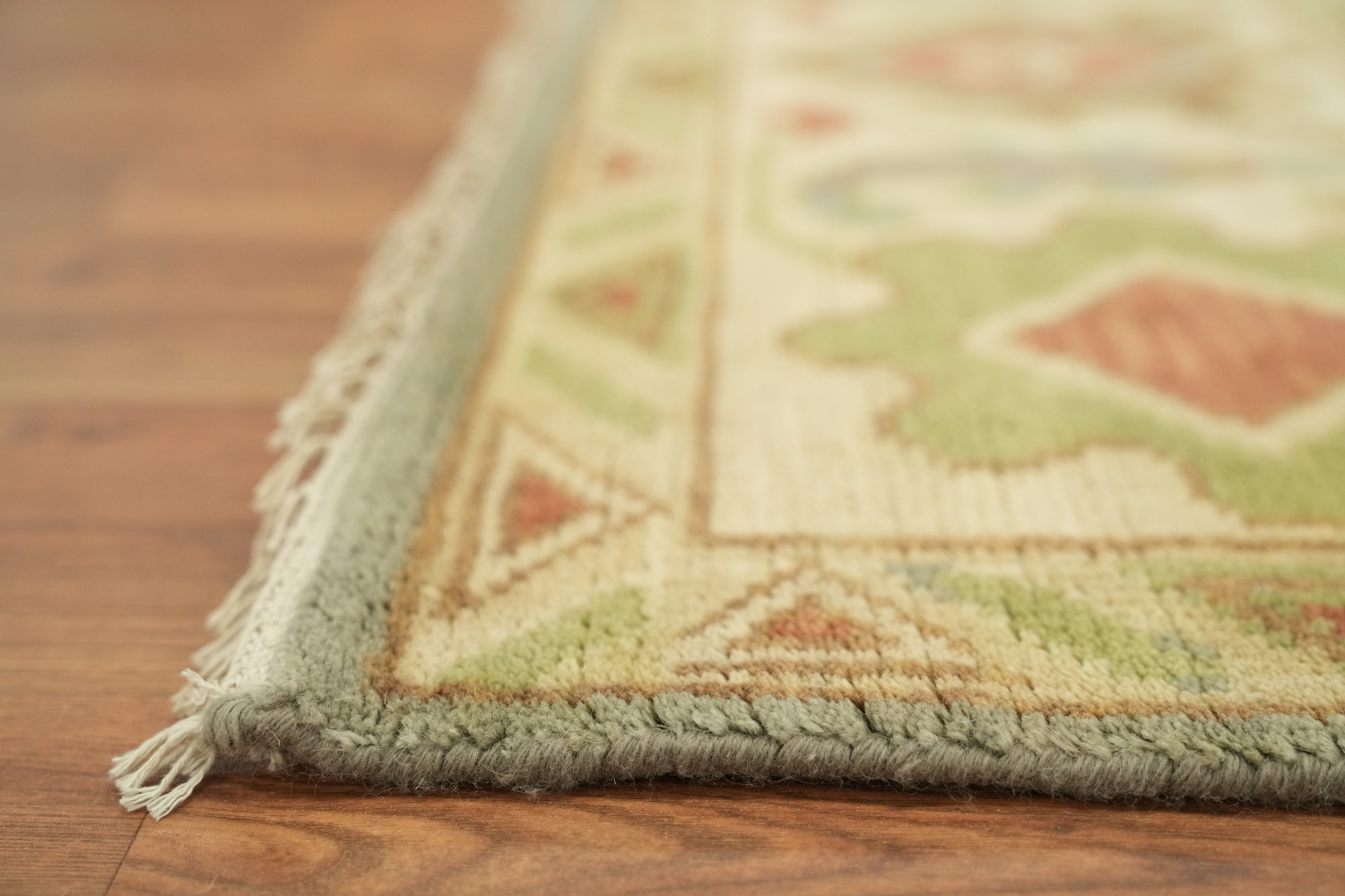 Classic Hand-Knotted Oushak Rug with Warm Earth Tone Colors 9x12