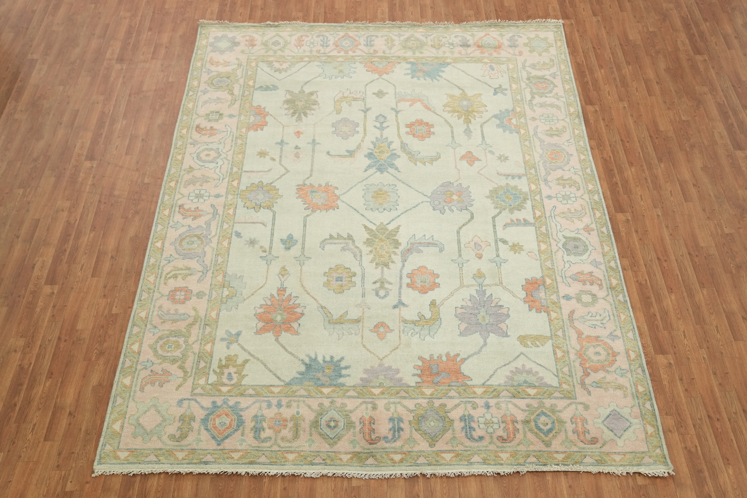 Mint Green Traditional Oushak Pastel Color Area Rug 9x12