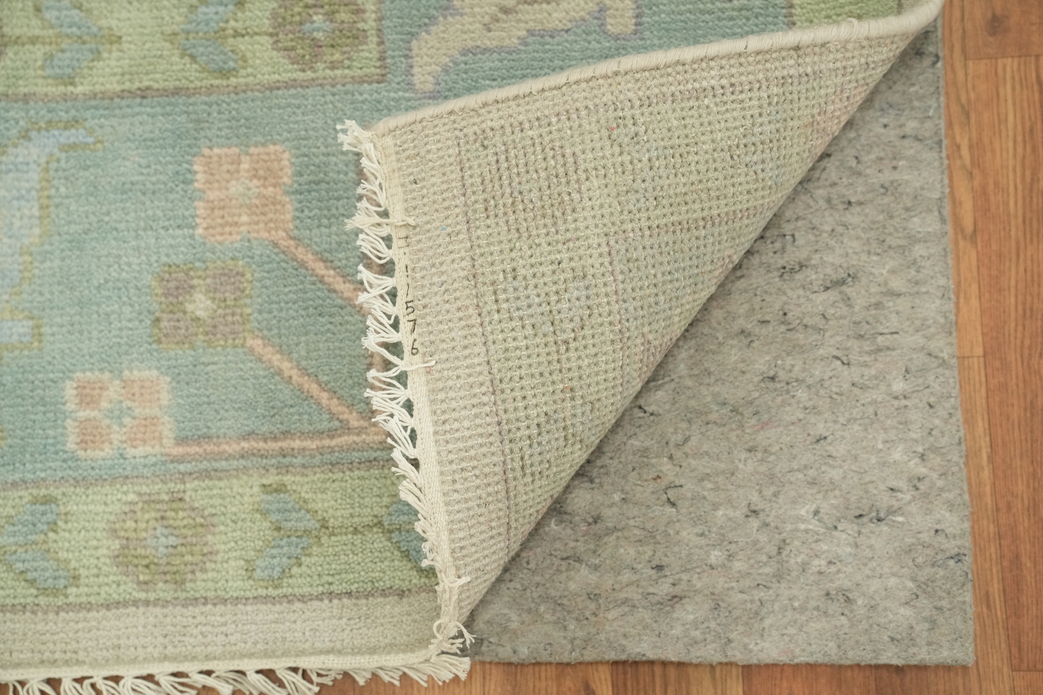 9'x12' Traditional Light Green Oushak Hand-Knotted Living Room Rug