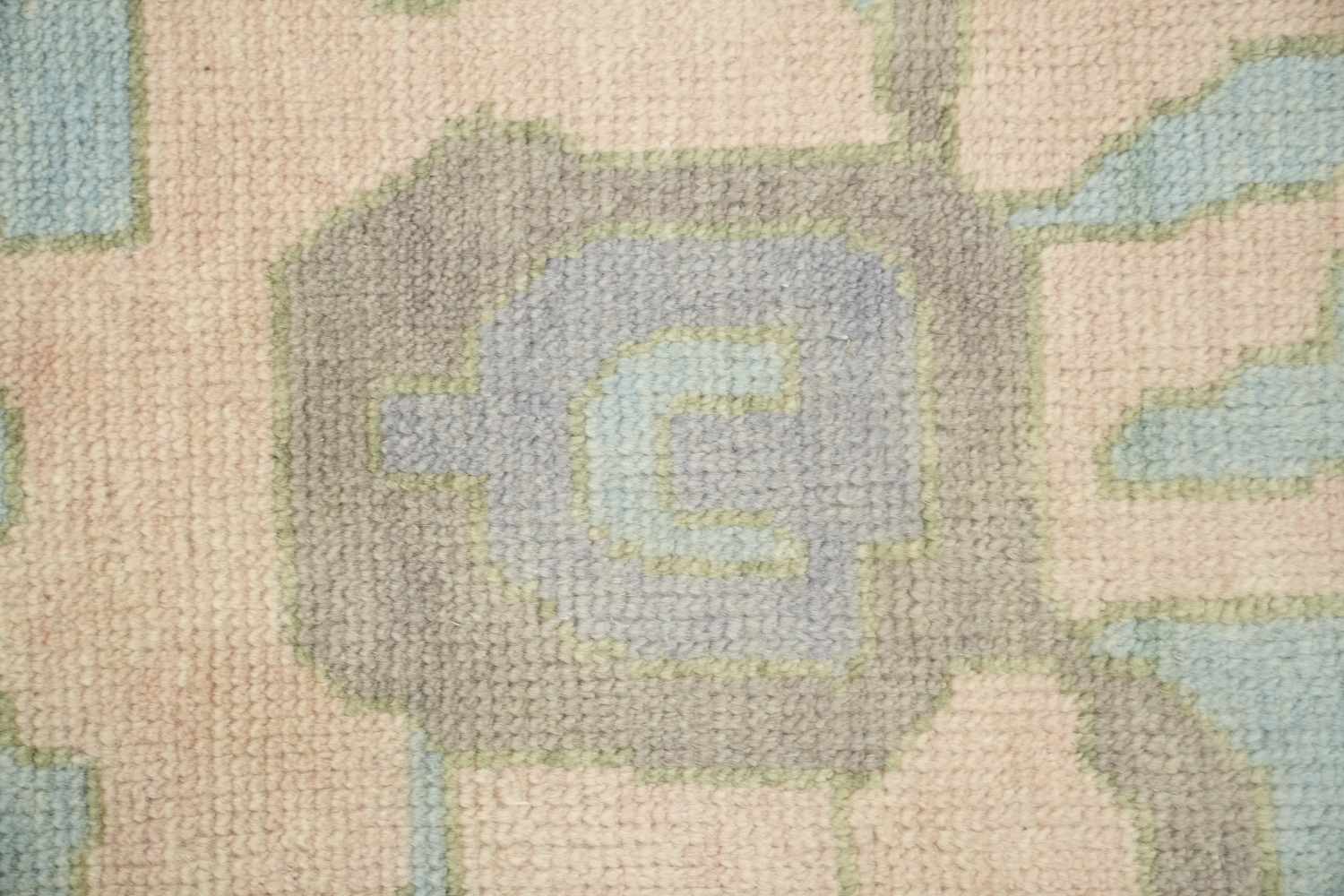 9'x12' Traditional Light Green Oushak Hand-Knotted Living Room Rug