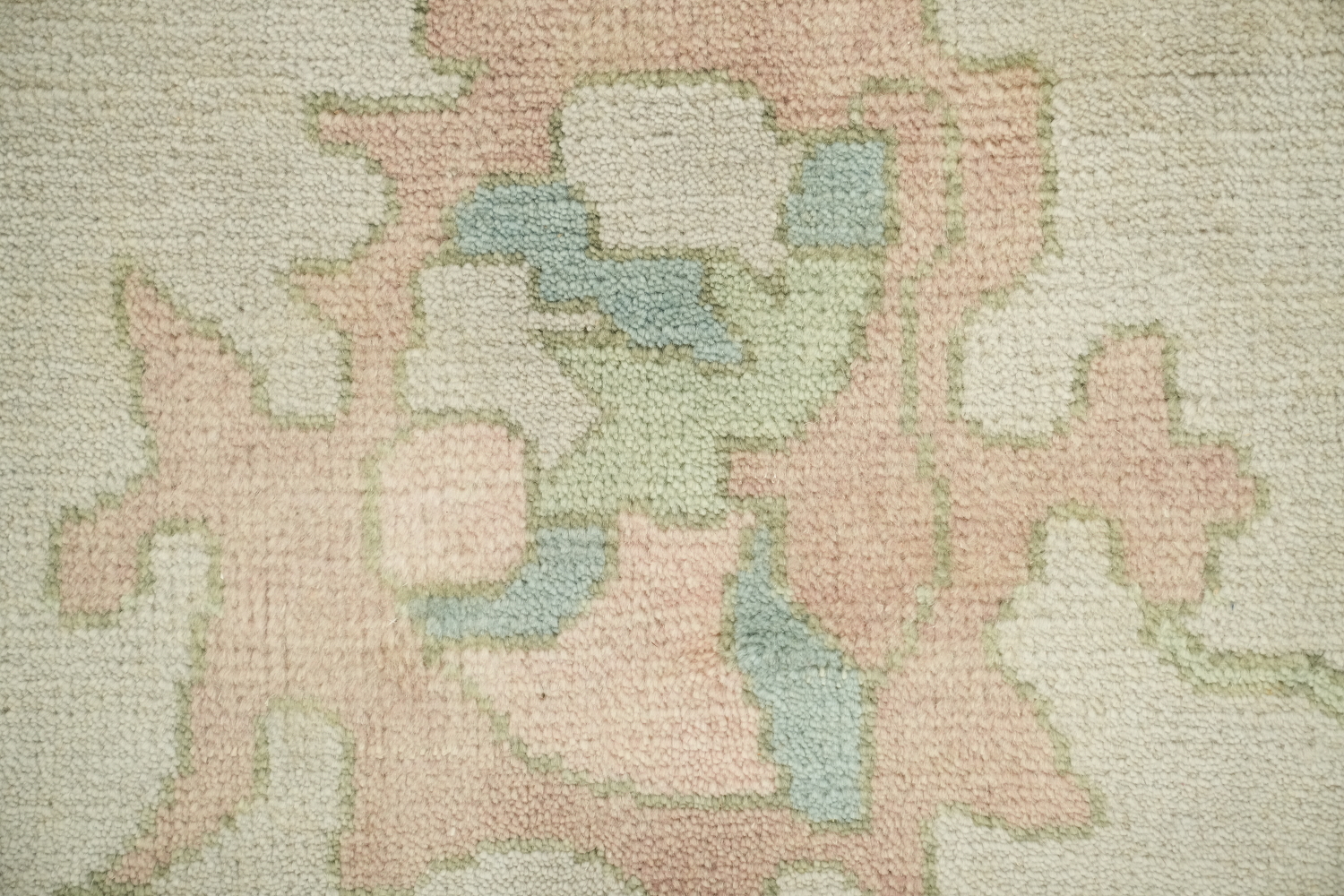 9'x12' Traditional Light Green Oushak Hand-Knotted Living Room Rug