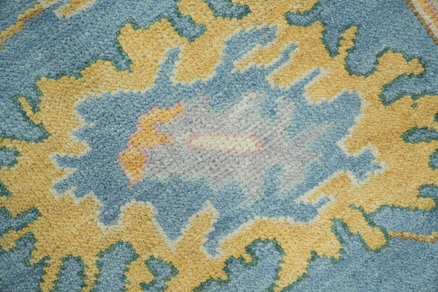 Sky Blue Pastel Color Traditional Oushak Hand Made Area Rug 8x10