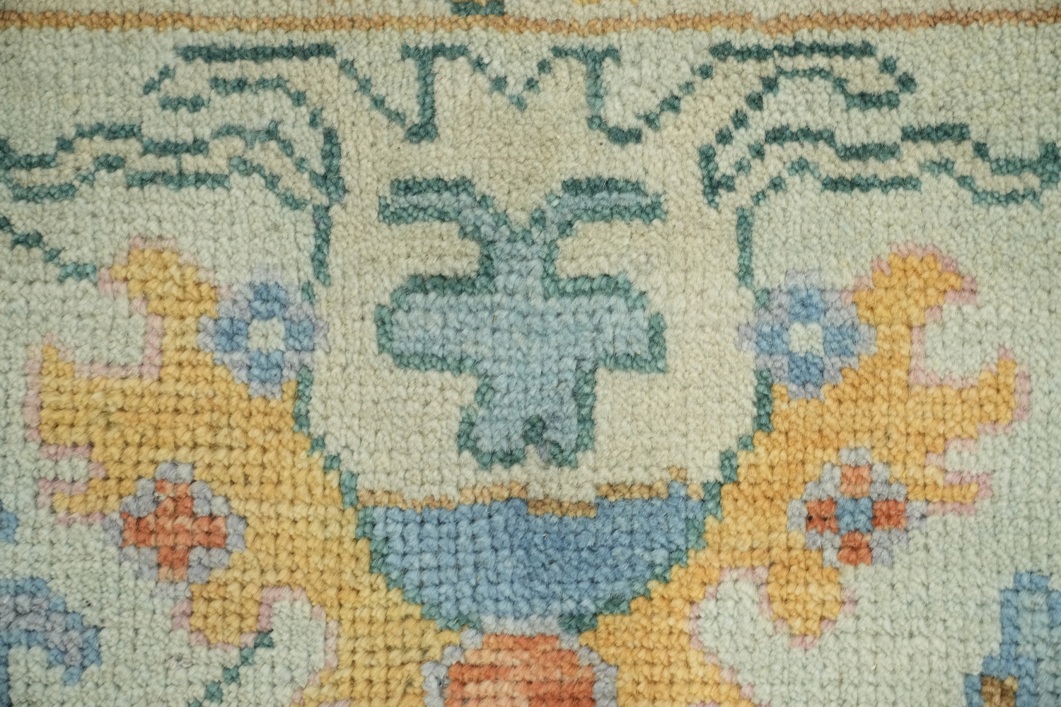 Sky Blue Pastel Color Traditional Oushak Hand Made Area Rug 8x10