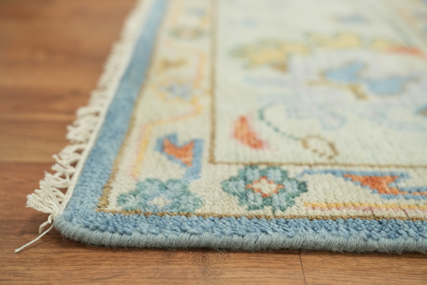 Sky Blue Pastel Color Traditional Oushak Hand Made Area Rug 8x10