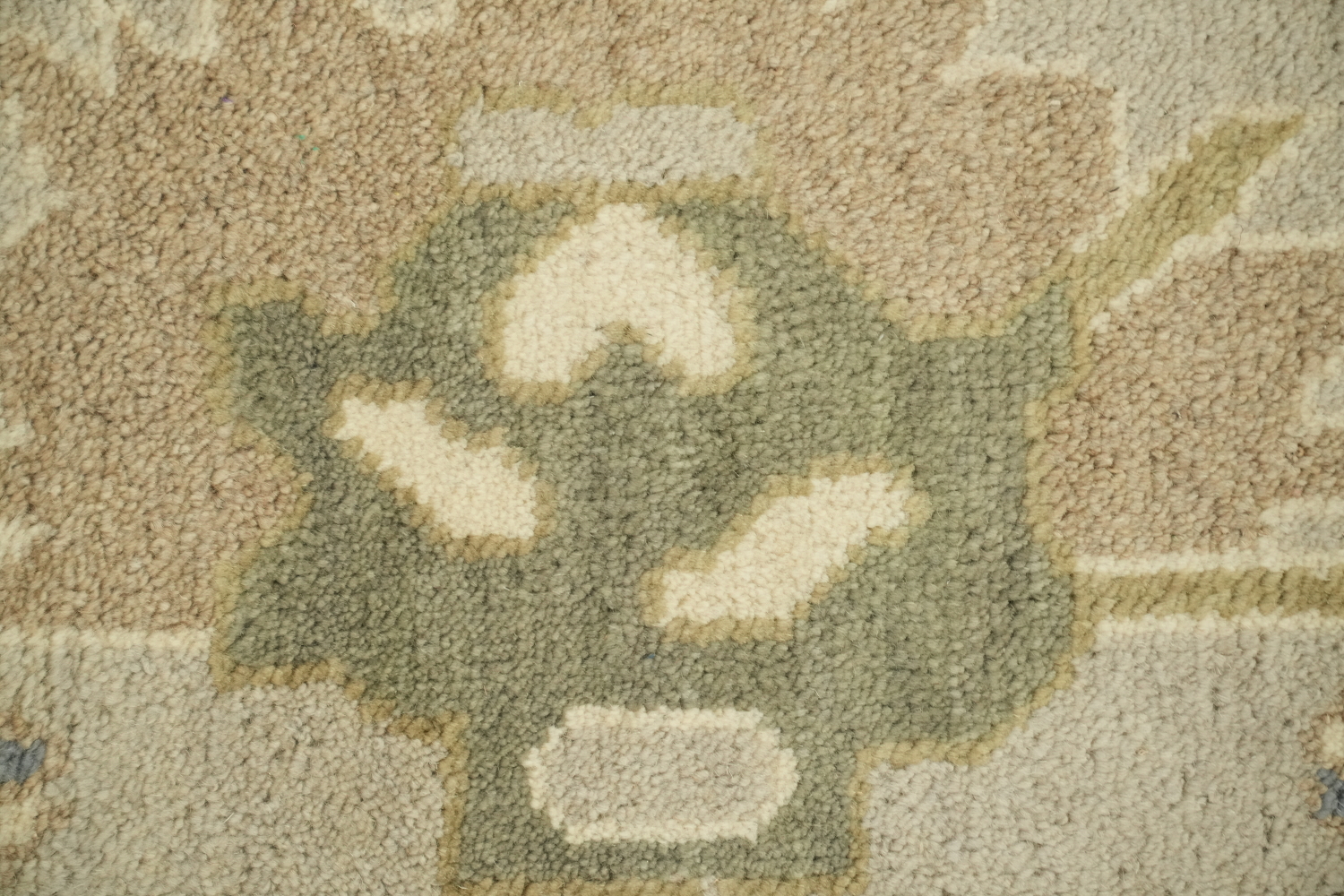 Light Sage Green Traditional Oushak Hand Made Area Rug 9x12