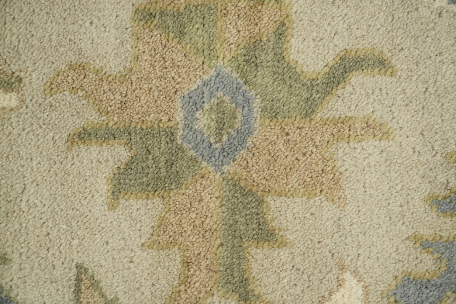 Light Sage Green Traditional Oushak Hand Made Area Rug 9x12