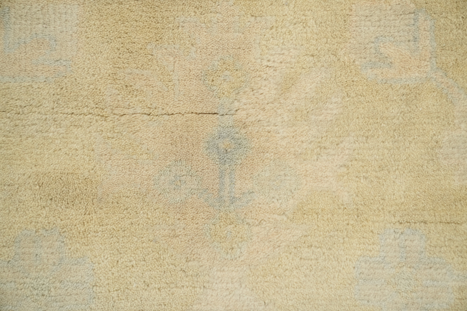 Muted Mint Green Traditional Oushak Hand Made Large Rug 10x14